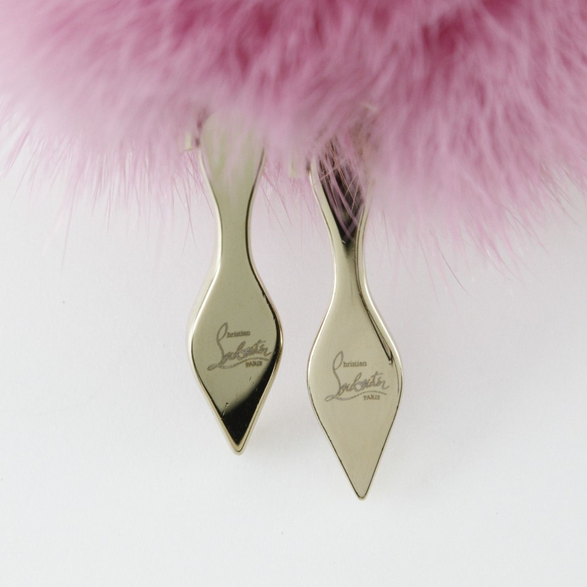 Christian Louboutin Christian Louboutin Fador Keychain Bag Charm 3175124 Mink x Satin Ultra Rose Pink Women's Size ONE SIZE - 5 Thumbnail