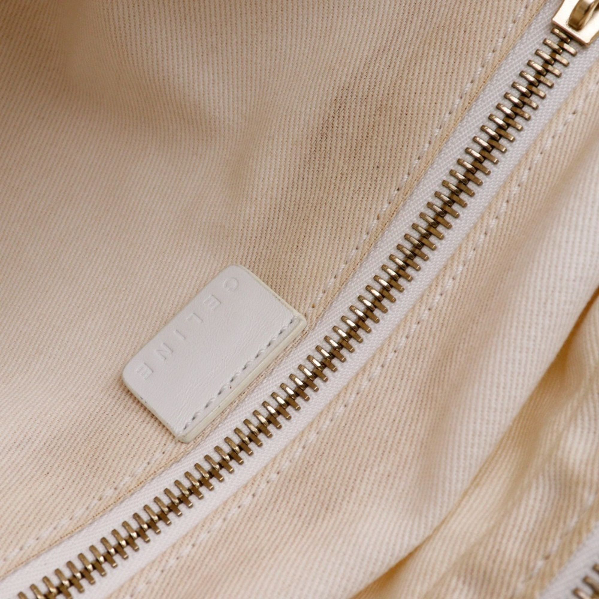 Celine CELINE Boston Handbag, 2004 Athens Olympics Limited Edition, Nylon Canvas x Leather, White, A5 Mini Boston, Women's Size ONE SIZE - 16 Thumbnail