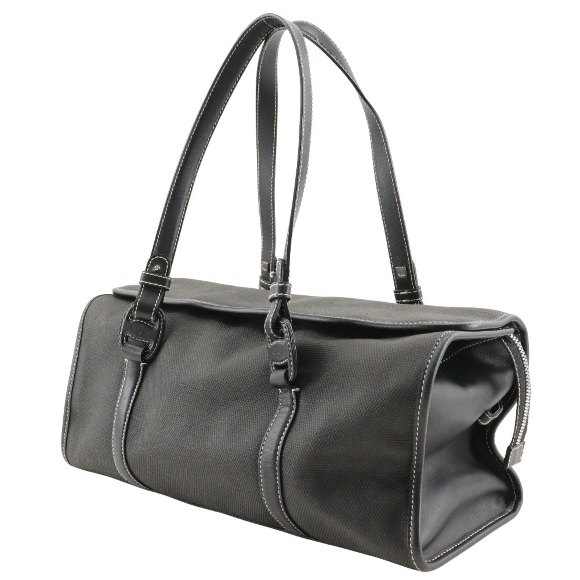 Salvatore Ferragamo Salvatore Ferragamo Vara Handbag Canvas Black Type Vala Women's Size ONE SIZE - 2 Thumbnail