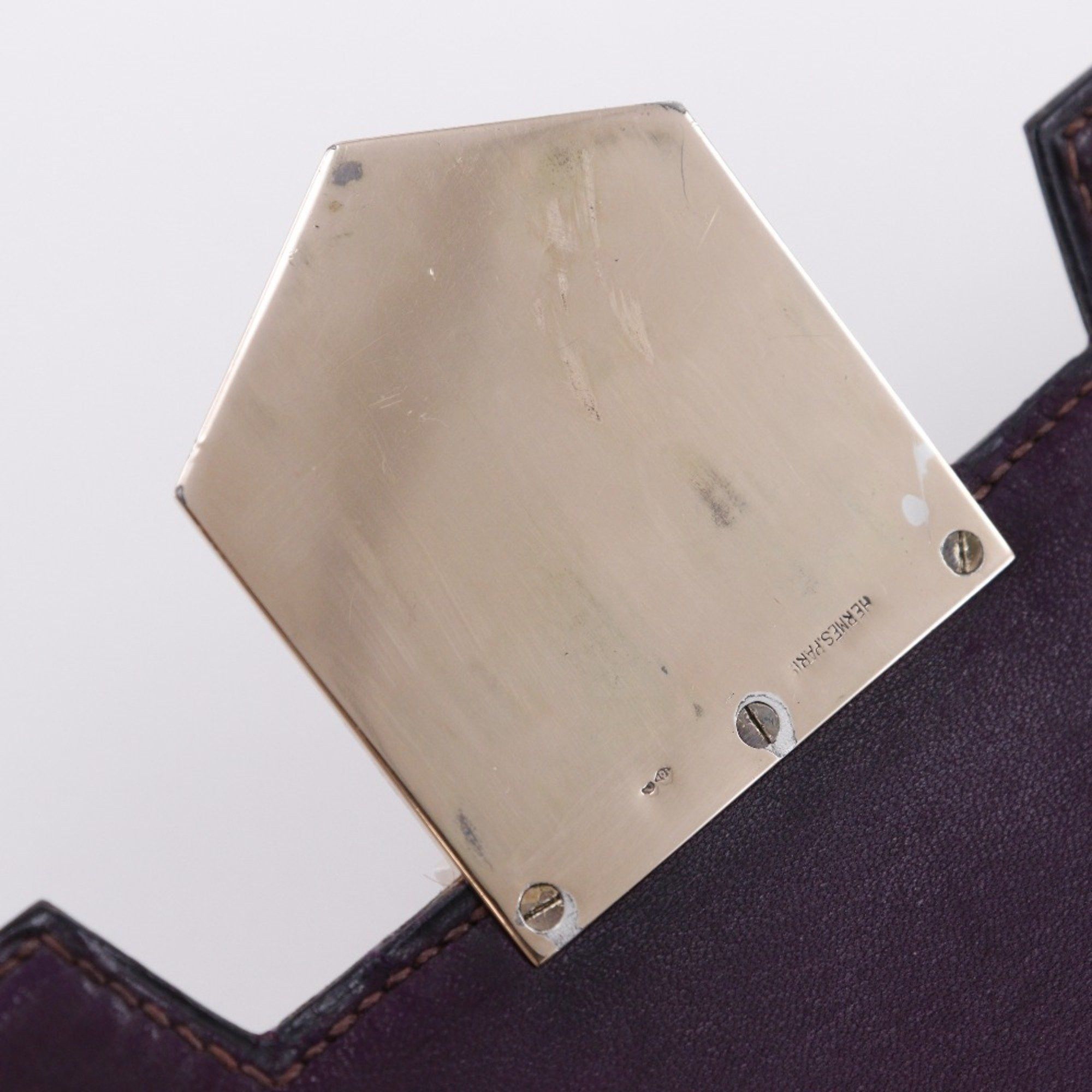 Hermes Hermes Fako Clutch Bag Box Calf Bordeaux I Flap Women's Size ONE SIZE - 16 Thumbnail