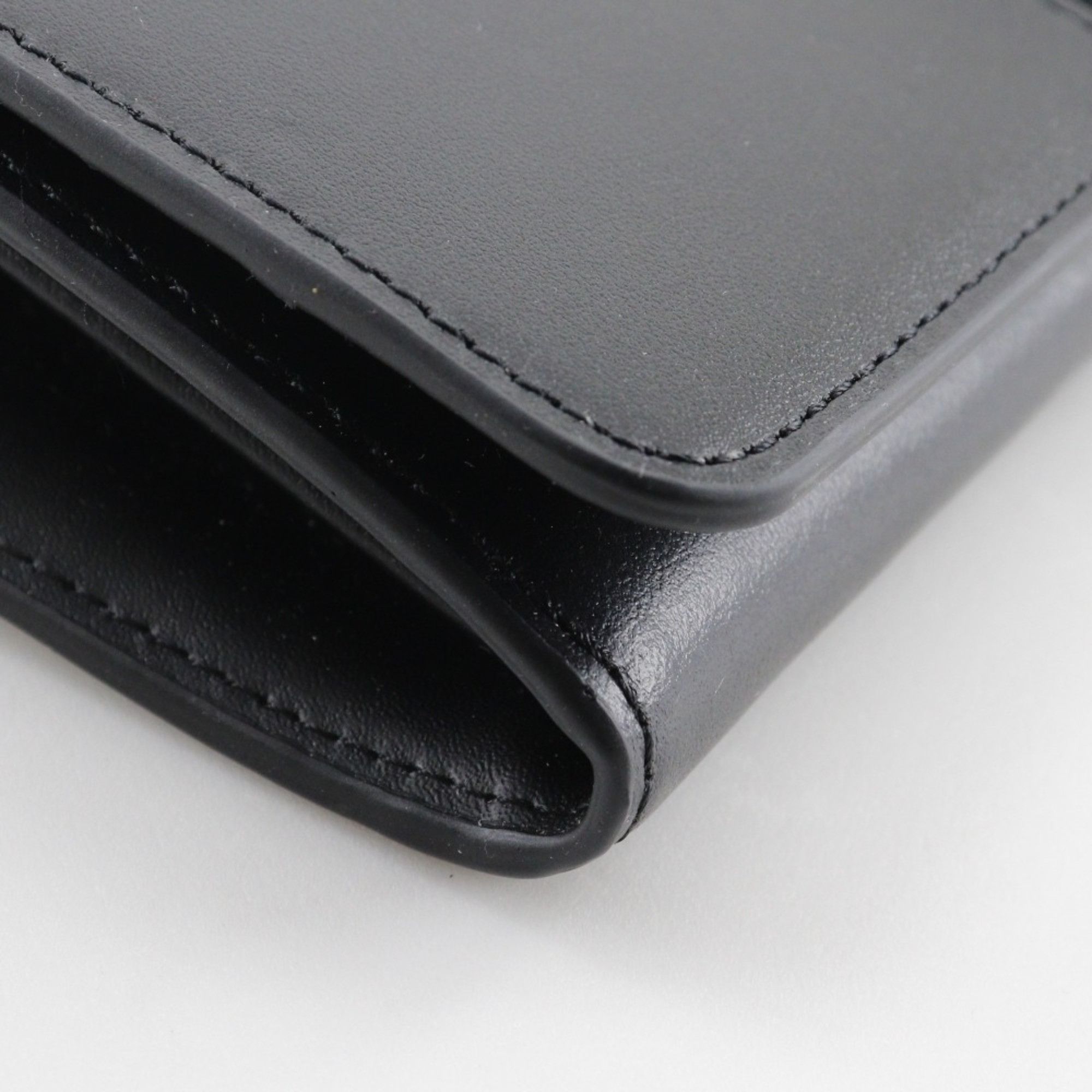 Furla Furla Sirena Long Wallet WP00146 Calfskin x Suede Black Snap Button Women's Size ONE SIZE - 4 Thumbnail