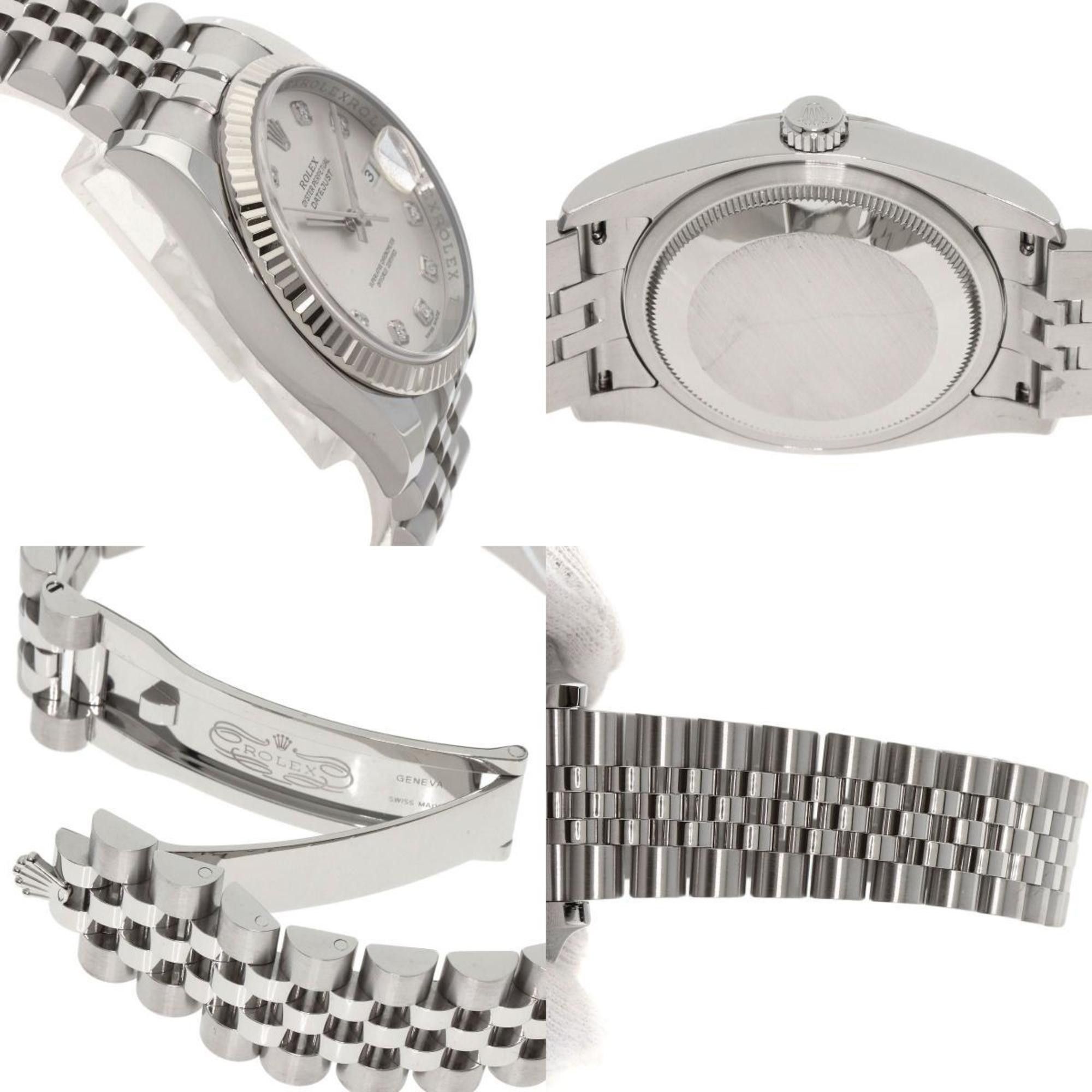 Rolex Rolex 116234G Datejust 10P Diamond Watch Stainless Steel SS K18WG Men's ROLEX Size ONE SIZE - 6 Thumbnail