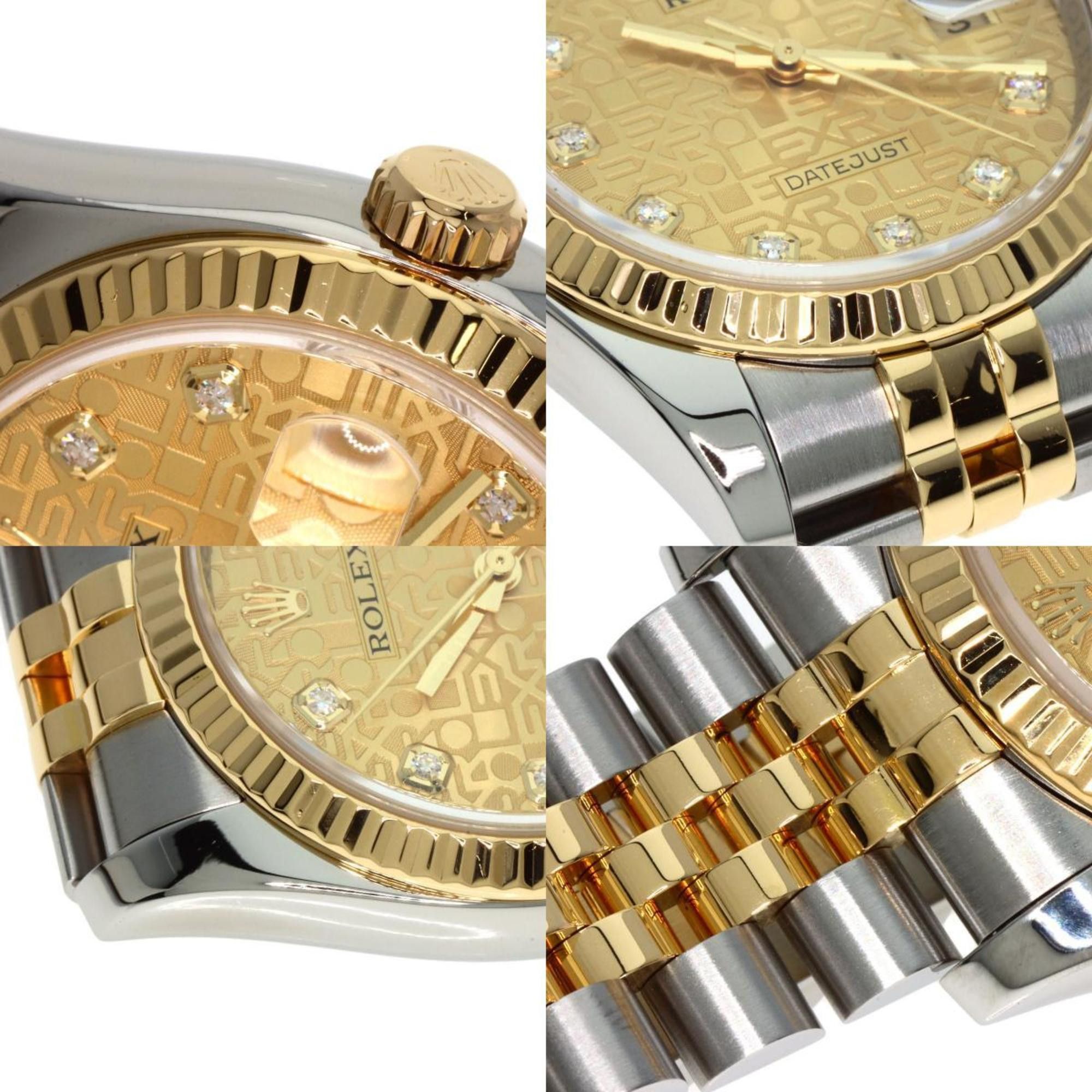 Rolex Rolex 116233G Datejust 10P Diamond Watch Stainless Steel SSxK18YG Men's ROLEX Size ONE SIZE - 8 Thumbnail