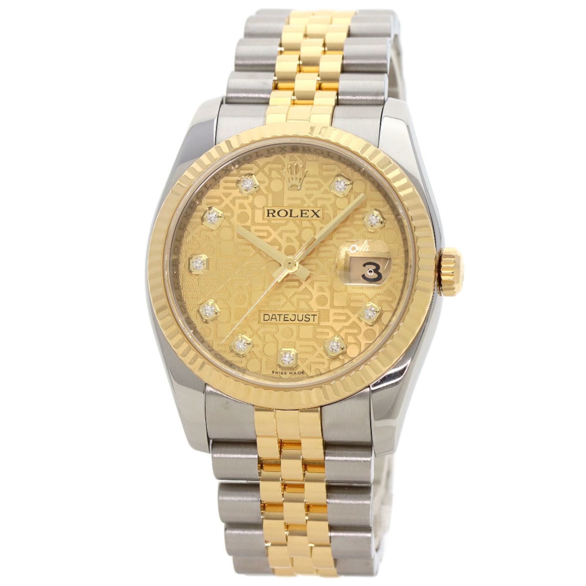Rolex Rolex 116233G Datejust 10P Diamond Watch Stainless Steel SSxK18YG Men's ROLEX Size ONE SIZE - 11 Thumbnail