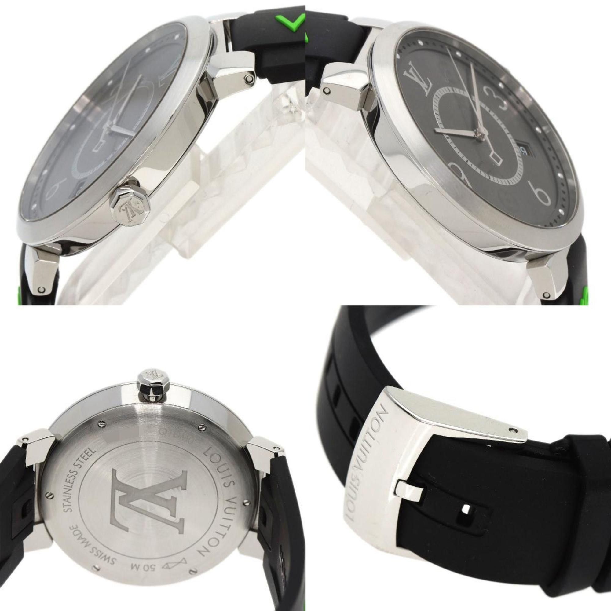 Louis Vuitton Louis Vuitton Q1DM0 Tambour Eclipse Watch Stainless Steel Rubber Men's LOUIS VUITTON Size ONE SIZE - 5 Thumbnail