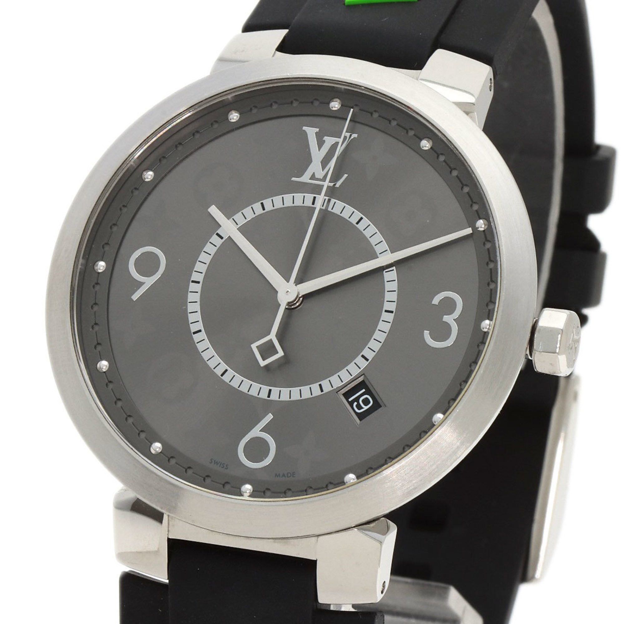 Louis Vuitton Louis Vuitton Q1DM0 Tambour Eclipse Watch Stainless Steel Rubber Men's LOUIS VUITTON Size ONE SIZE - 3 Thumbnail