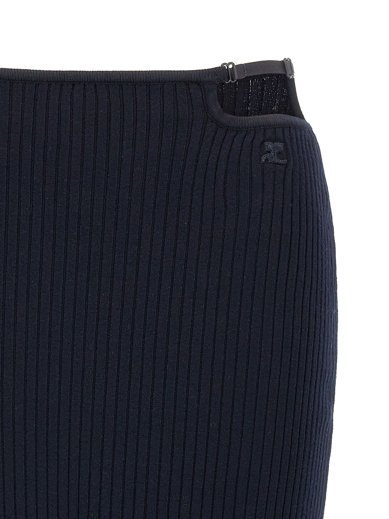 Courreges 'Loop Rib Knit' Skirt Size 30" / US 8 / IT 44 - 3 Thumbnail