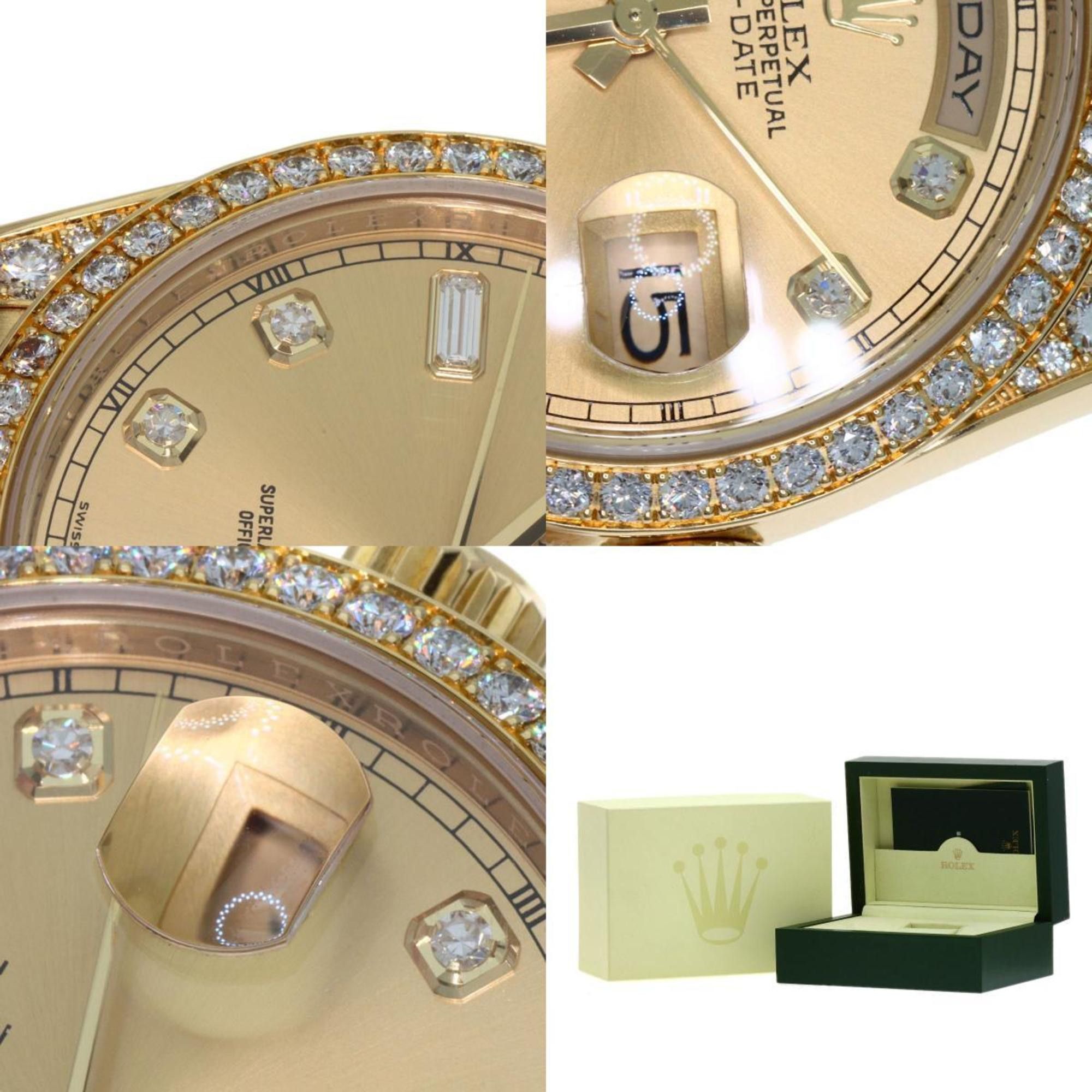 Rolex Rolex 118388A Day Date 10P Diamond Watch K18 Yellow Gold K18YG Men's ROLEX Size ONE SIZE - 10 Thumbnail