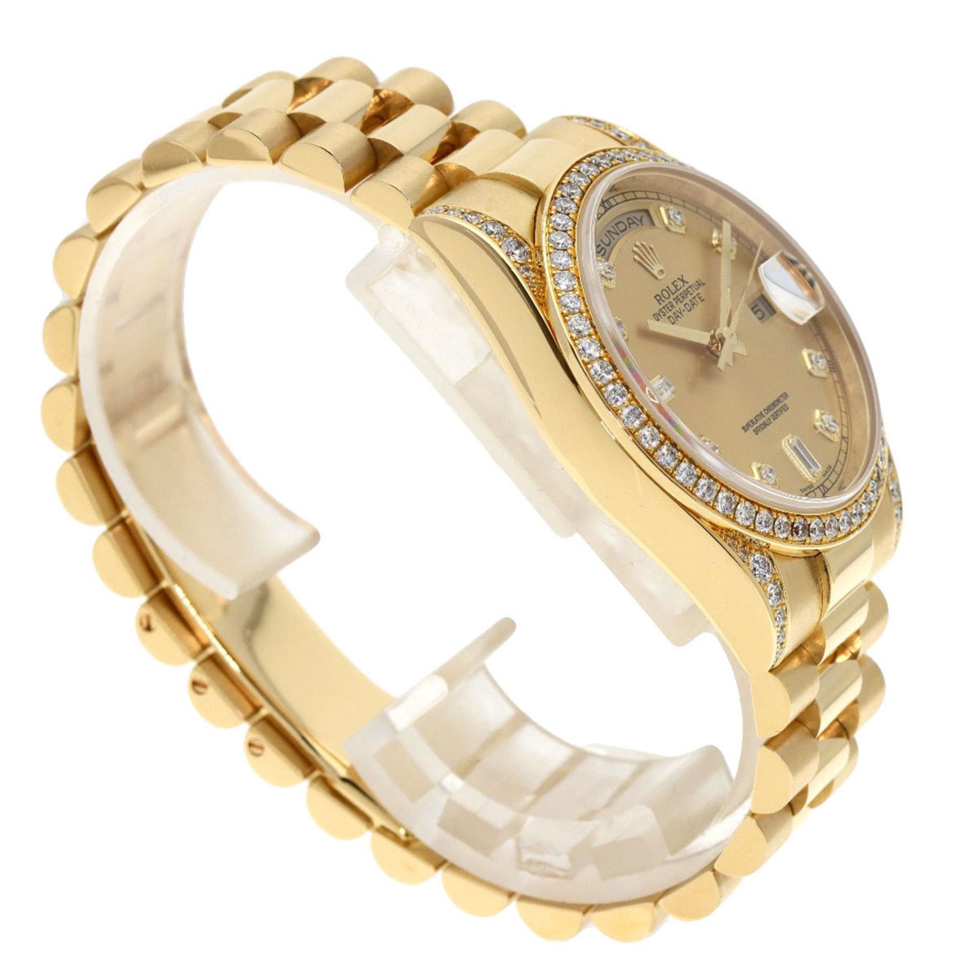 Rolex Rolex 118388A Day Date 10P Diamond Watch K18 Yellow Gold K18YG Men's ROLEX Size ONE SIZE - 2 Thumbnail