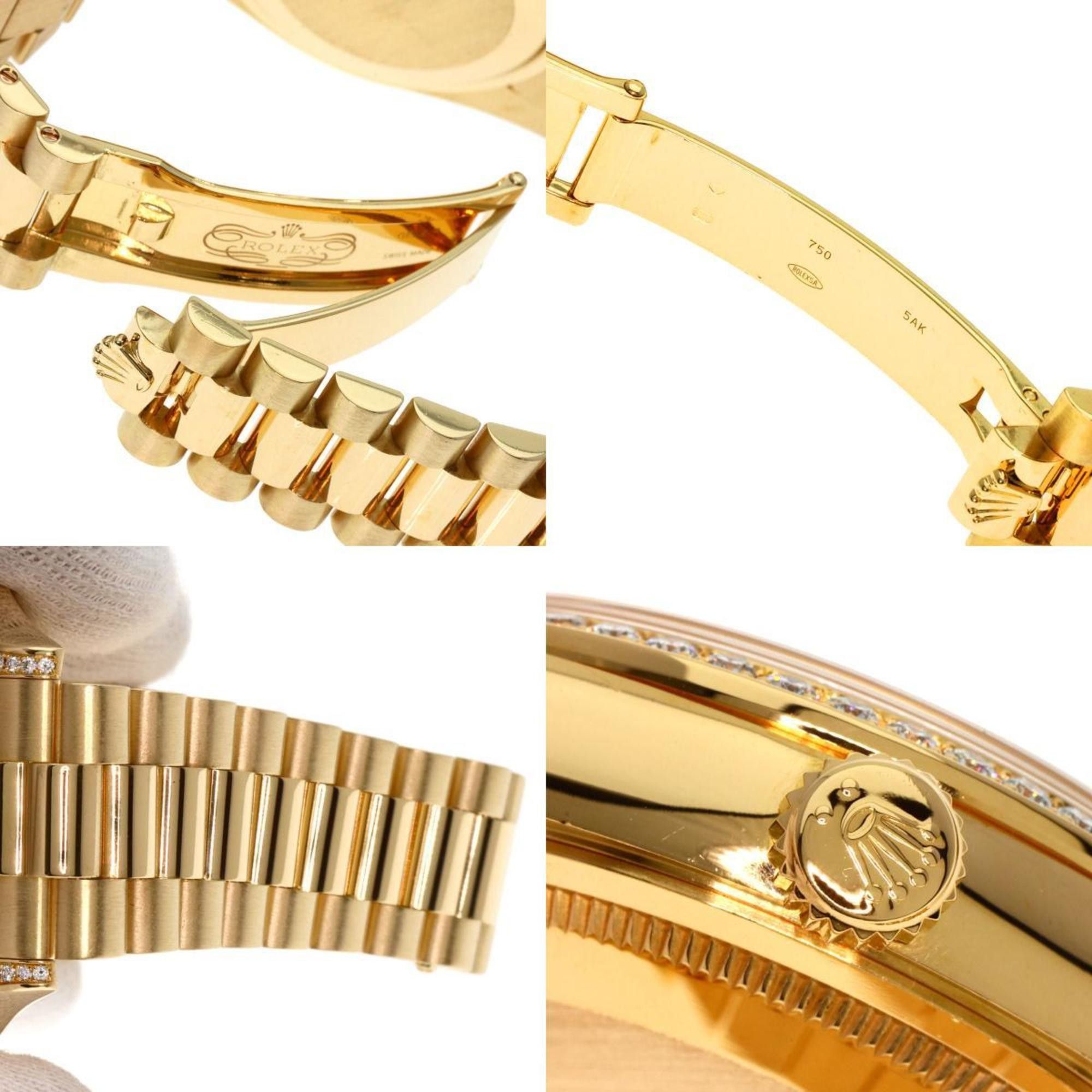 Rolex Rolex 118388A Day Date 10P Diamond Watch K18 Yellow Gold K18YG Men's ROLEX Size ONE SIZE - 5 Thumbnail