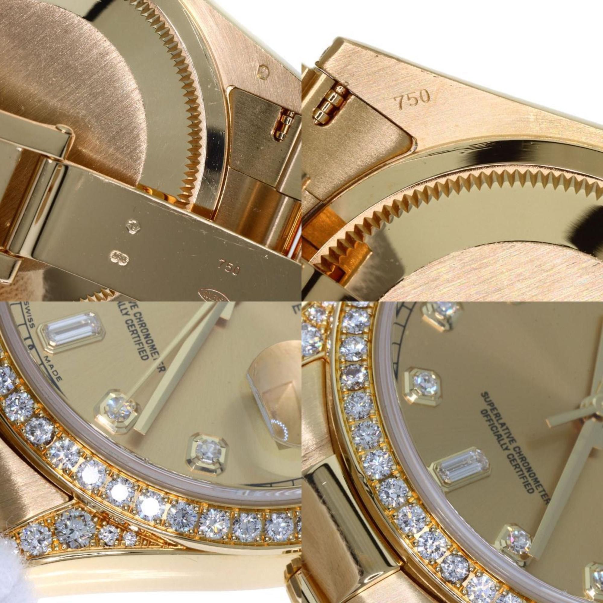 Rolex Rolex 118388A Day Date 10P Diamond Watch K18 Yellow Gold K18YG Men's ROLEX Size ONE SIZE - 9 Thumbnail