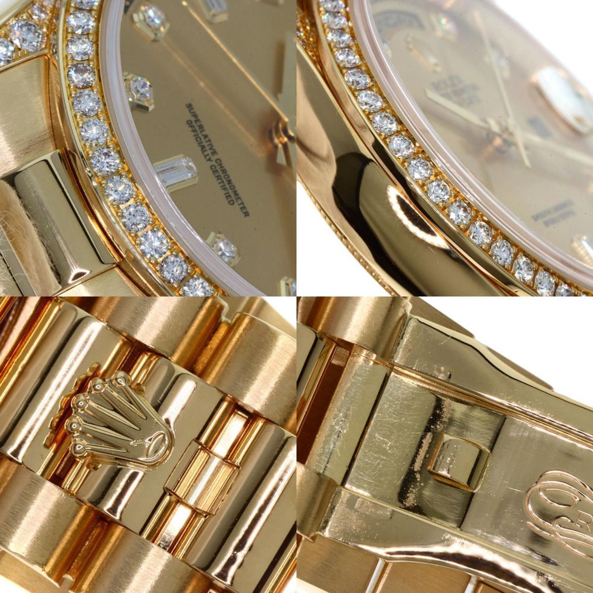 Rolex Rolex 118388A Day Date 10P Diamond Watch K18 Yellow Gold K18YG Men's ROLEX Size ONE SIZE - 8 Thumbnail