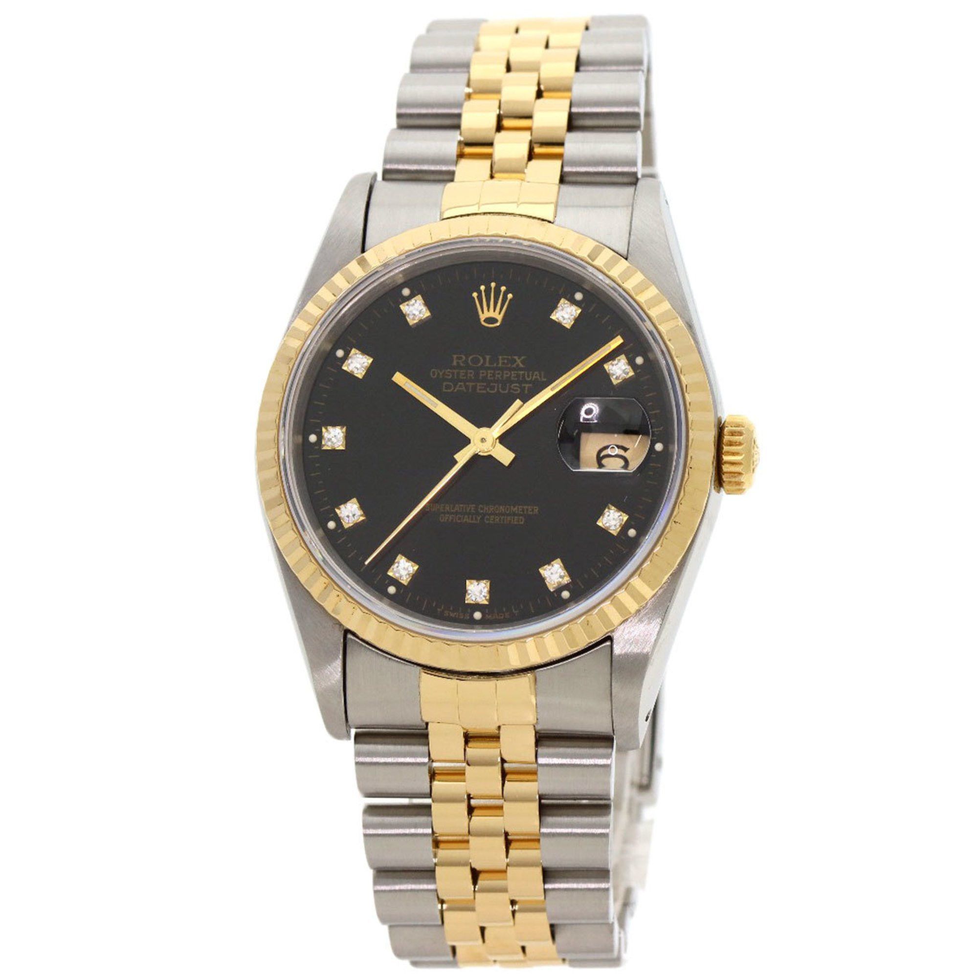 Rolex Rolex 16233G Datejust 10P Diamond Watch Stainless Steel SSxK18YG Men's ROLEX Size ONE SIZE - 11 Thumbnail