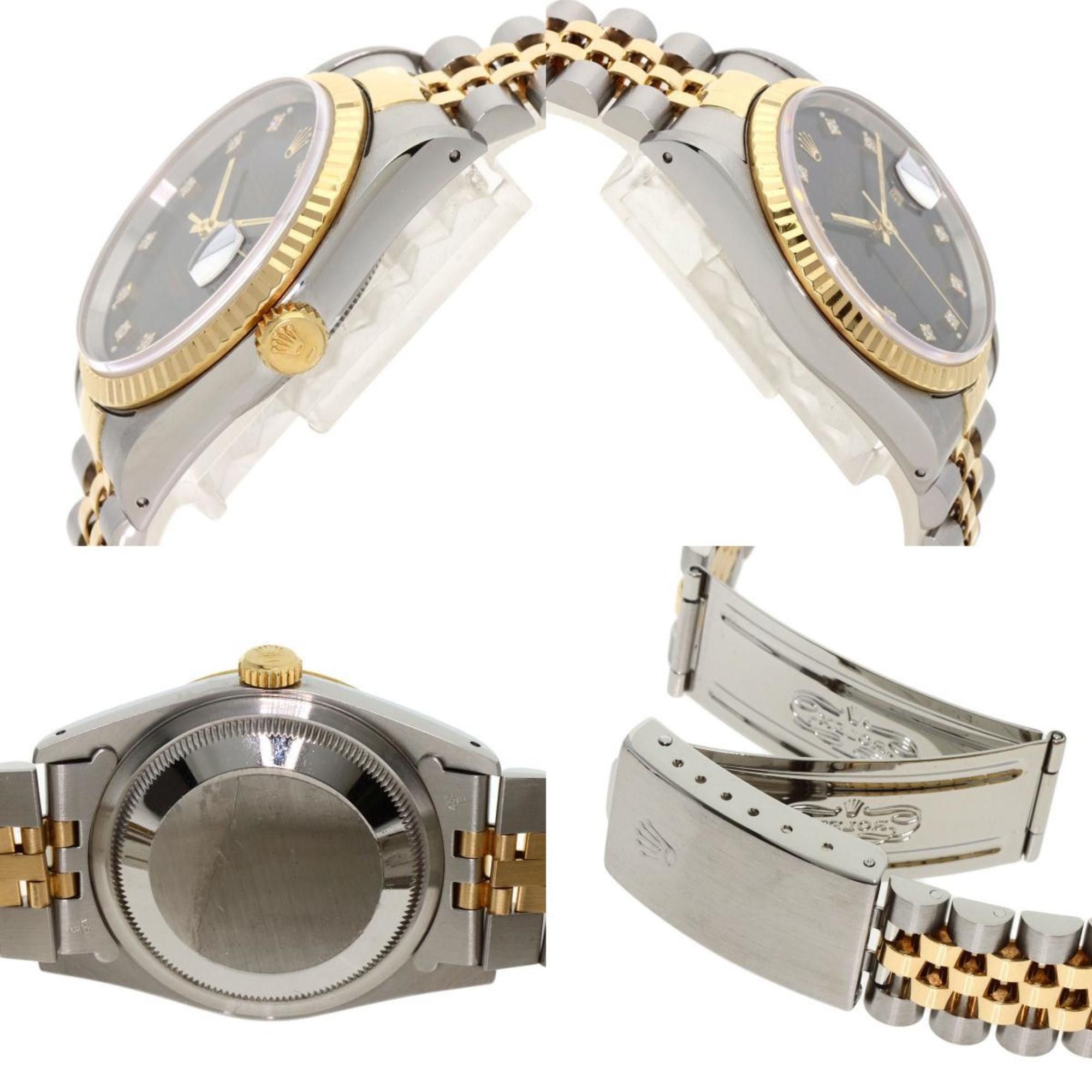 Rolex Rolex 16233G Datejust 10P Diamond Watch Stainless Steel SSxK18YG Men's ROLEX Size ONE SIZE - 5 Thumbnail