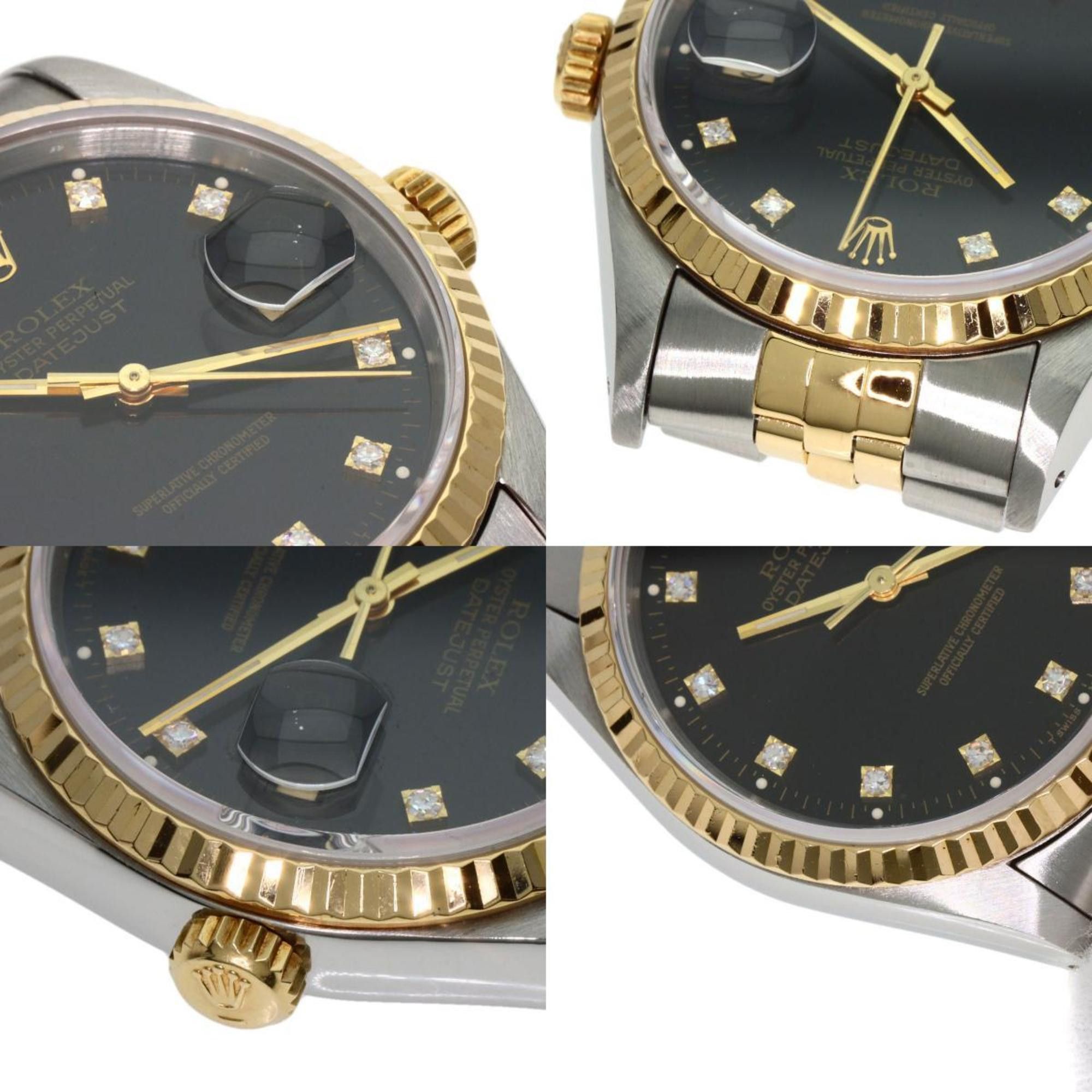 Rolex Rolex 16233G Datejust 10P Diamond Watch Stainless Steel SSxK18YG Men's ROLEX Size ONE SIZE - 9 Thumbnail