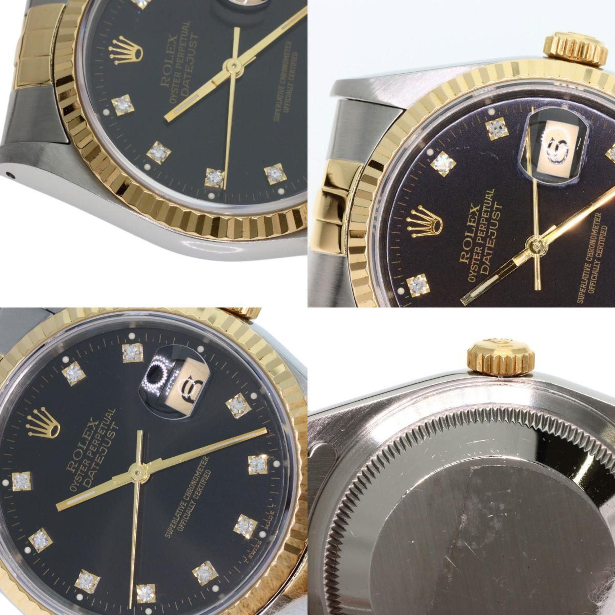 Rolex Rolex 16233G Datejust 10P Diamond Watch Stainless Steel SSxK18YG Men's ROLEX Size ONE SIZE - 10 Thumbnail