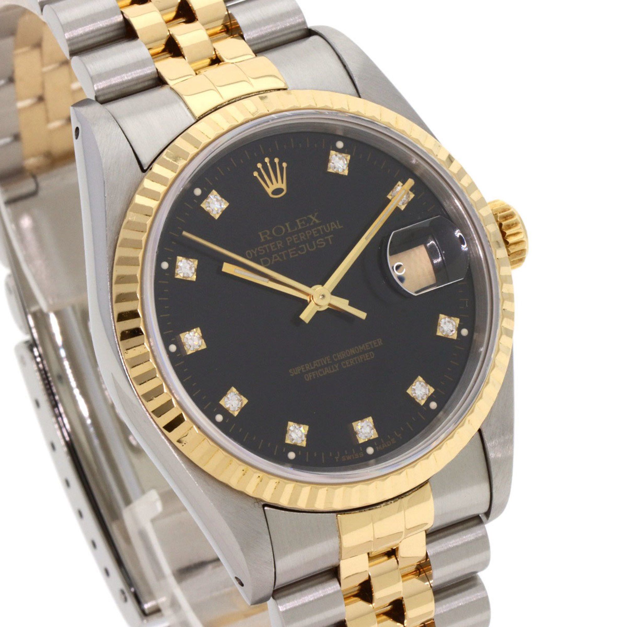 Rolex Rolex 16233G Datejust 10P Diamond Watch Stainless Steel SSxK18YG Men's ROLEX Size ONE SIZE - 4 Thumbnail