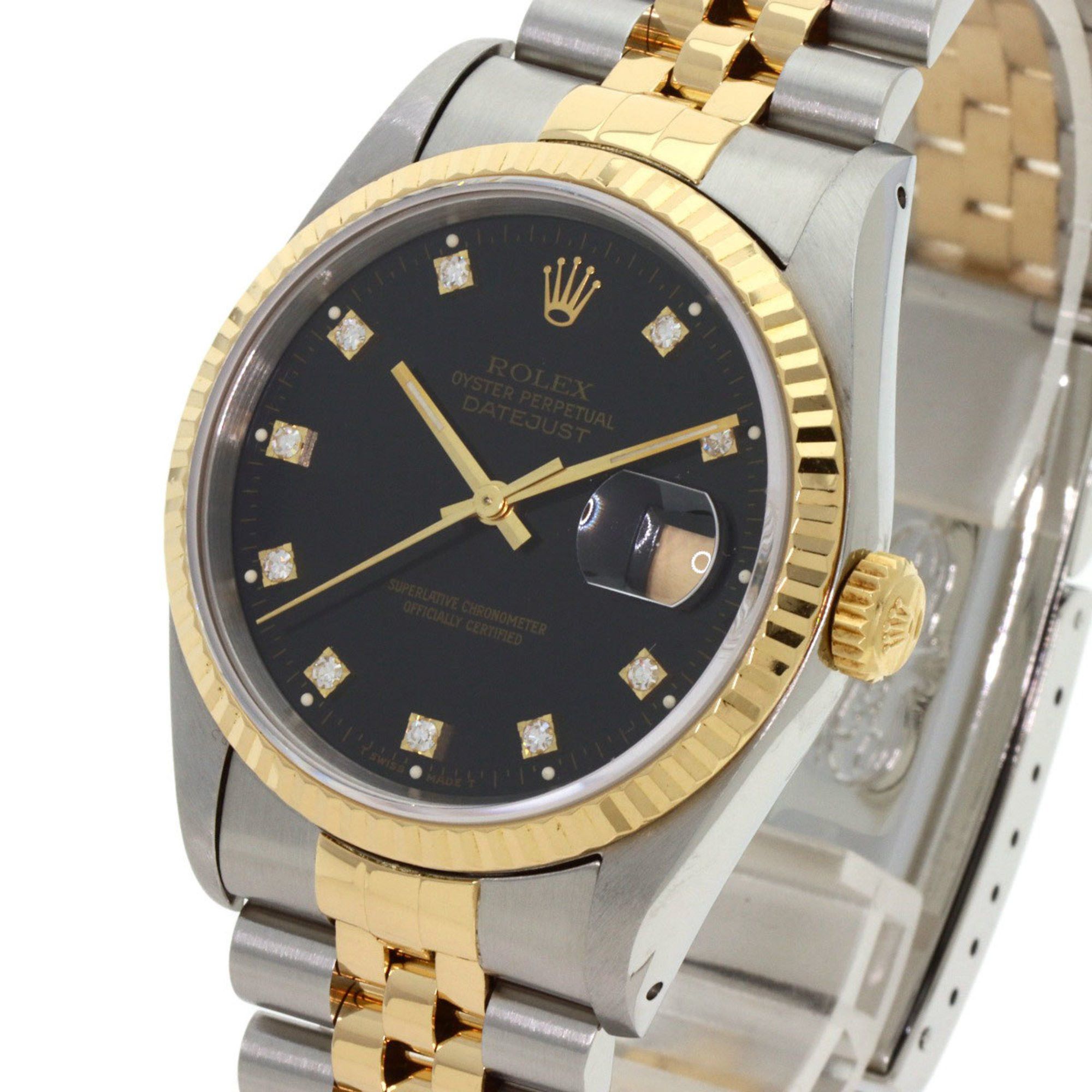 Rolex Rolex 16233G Datejust 10P Diamond Watch Stainless Steel SSxK18YG Men's ROLEX Size ONE SIZE - 3 Thumbnail