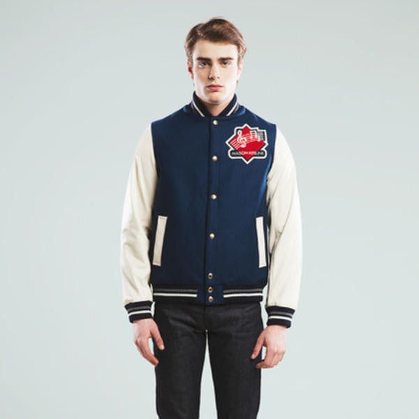 Maison Kitsune Teddy Varsity Jacket M Grailed