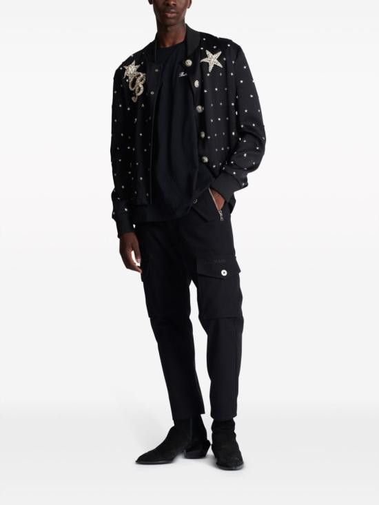 Balmain BALMAIN Men T-Shirts DH1EG010BC68 EAB Black Size US M / EU 48-50 / 2 - 7 Thumbnail