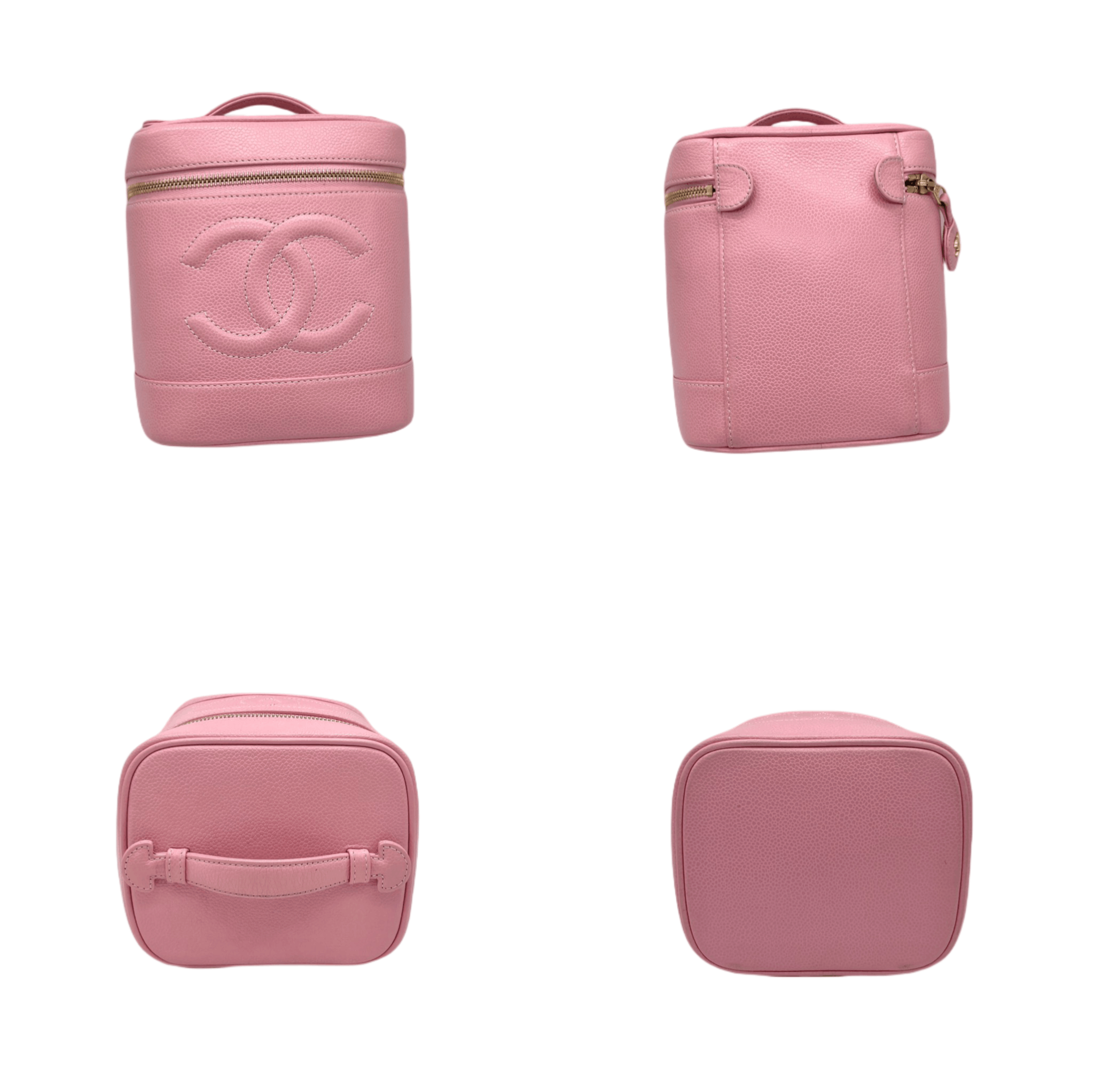 Chanel Chanel Coco Mark Caviar Skin Leather Vanity Bag Pink Size ONE SIZE - 5 Thumbnail