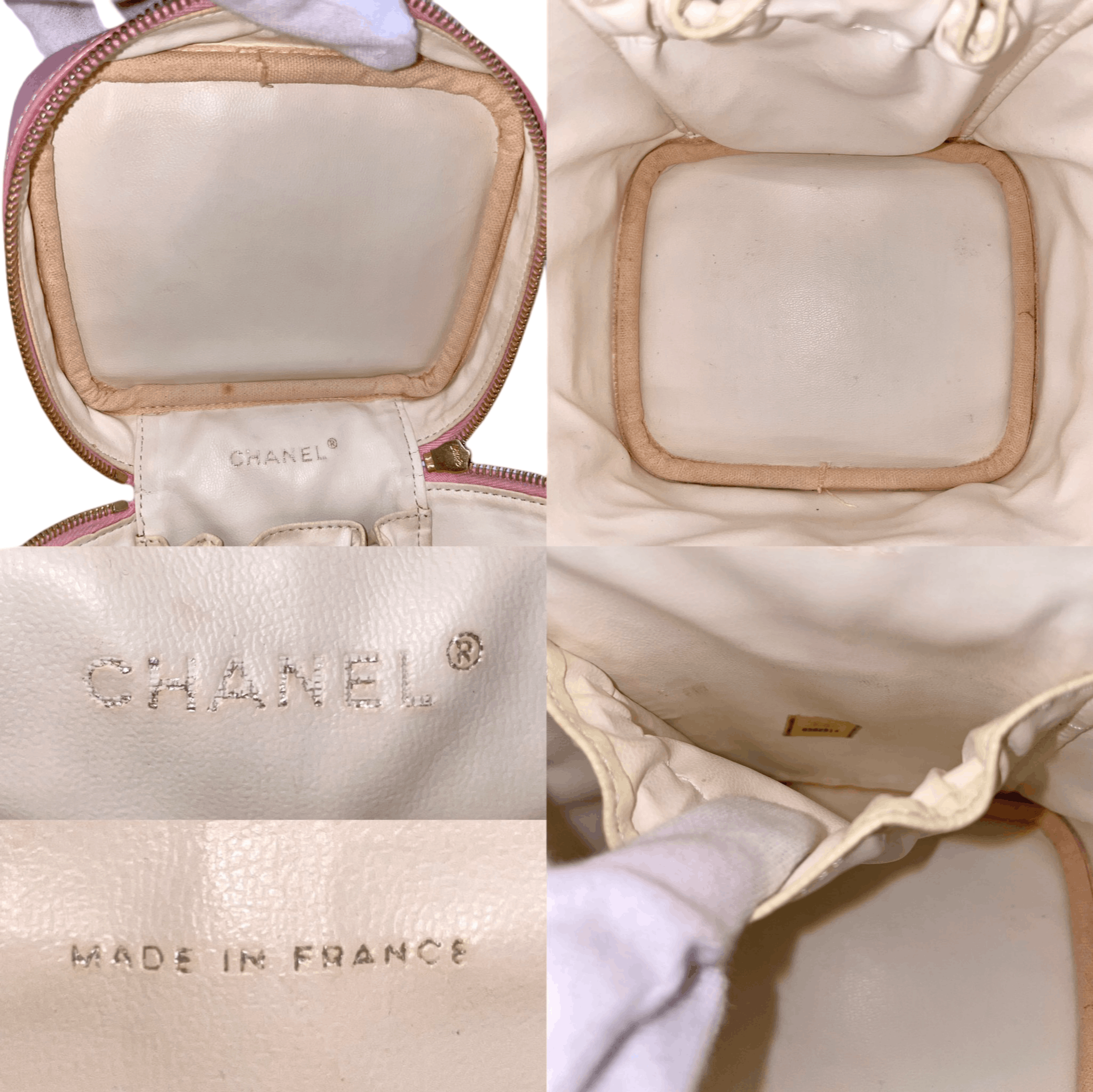 Chanel Chanel Coco Mark Caviar Skin Leather Vanity Bag Pink Size ONE SIZE - 12 Thumbnail
