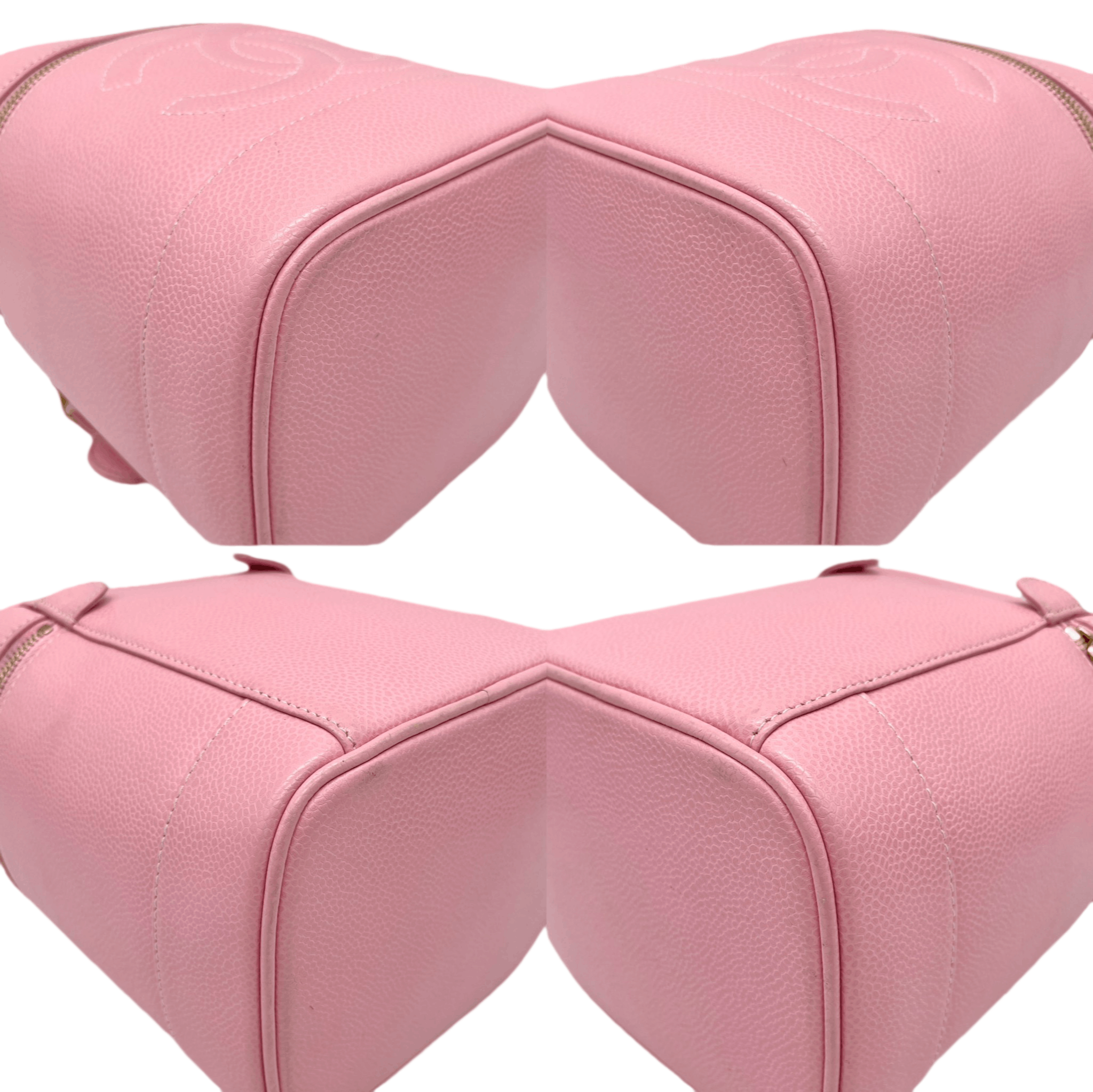 Chanel Chanel Coco Mark Caviar Skin Leather Vanity Bag Pink Size ONE SIZE - 8 Thumbnail