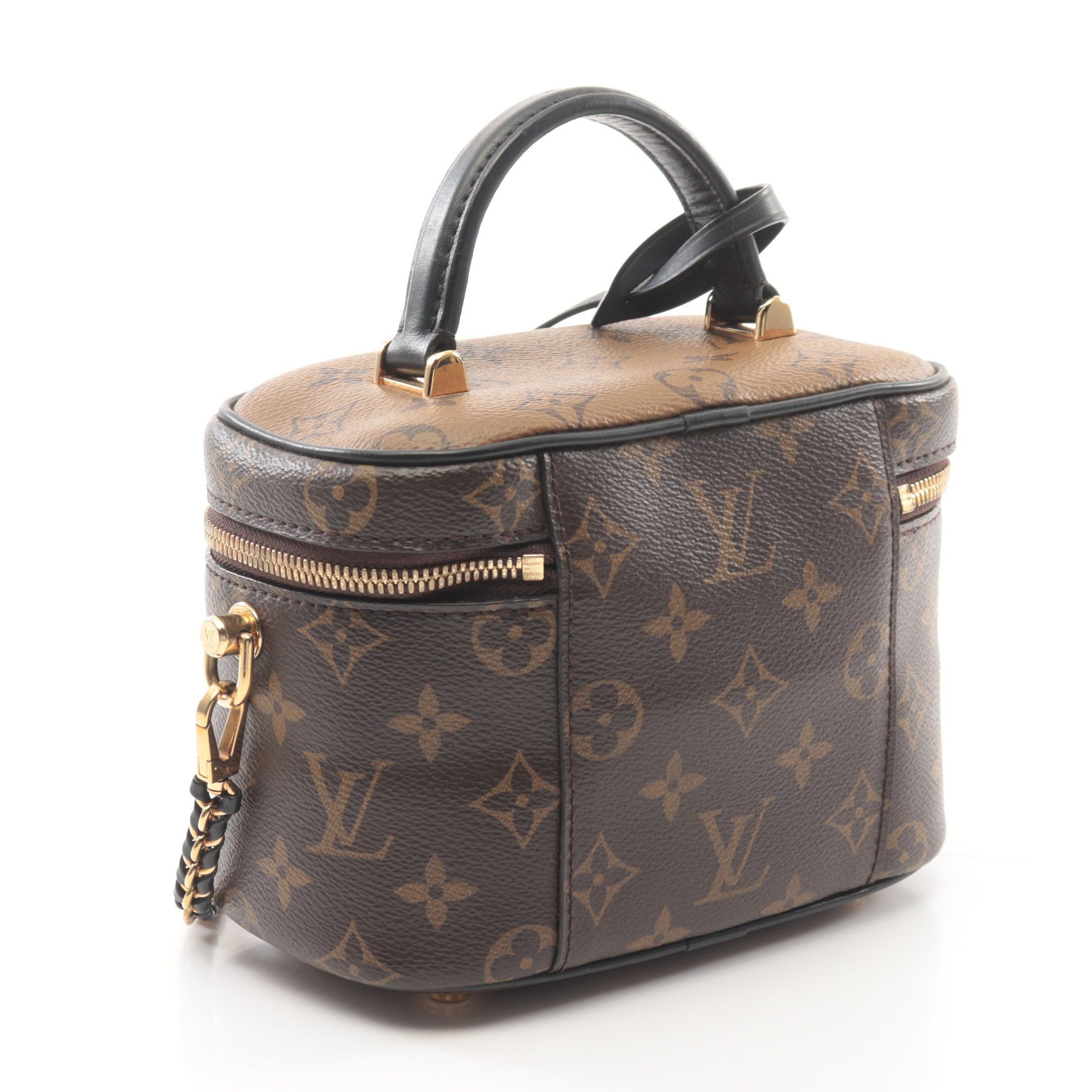 Louis Vuitton Louis Vuitton Vanity Nv Pm Monogram Reverse Handbag Bag Leather Brown Black Size ONE SIZE - 2 Thumbnail