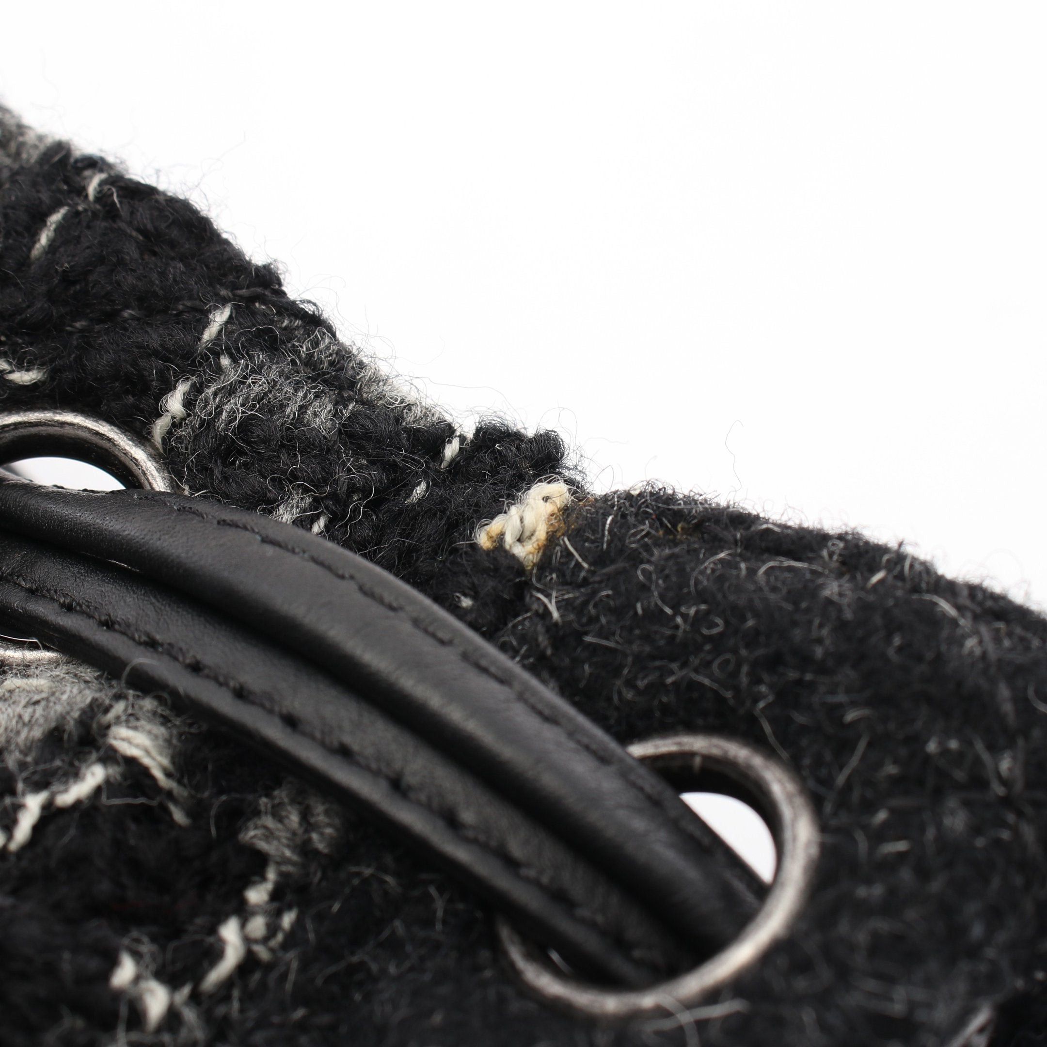 Chanel Chanel Coco Mark Chain Backpack Rucksack Tweed Black Gray White Silver Hardware Size ONE SIZE - 13 Thumbnail