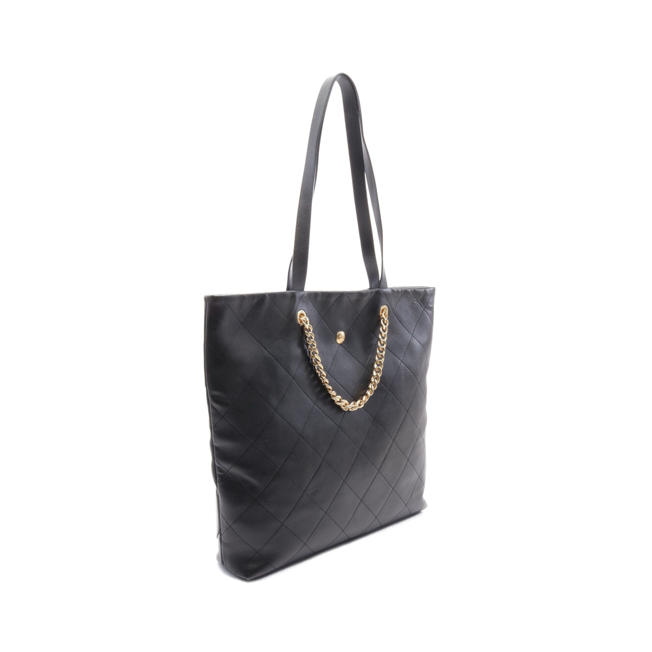 Chanel Chanel Matelasse Shoulder Bag Tote Leather Black Gold Hardware Size ONE SIZE - 2 Thumbnail