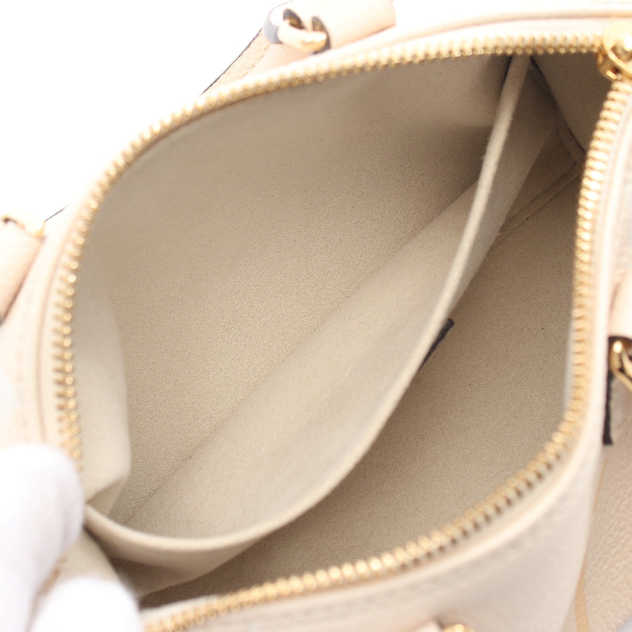 Louis Vuitton Louis Vuitton Papillon Bb Monogram Empreinte Claim Saffron Handbag Leather Ivory Beige Size ONE SIZE - 11 Thumbnail