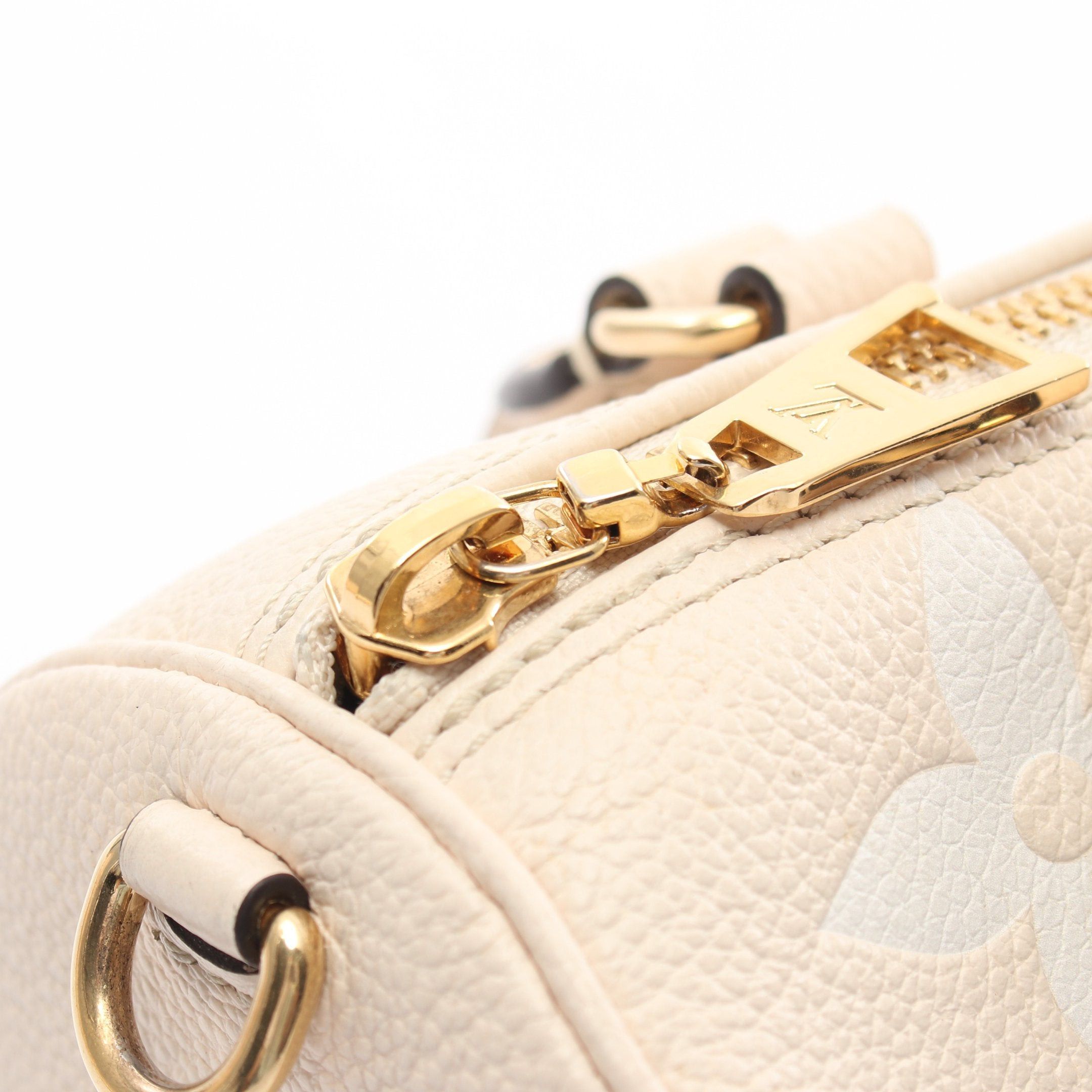 Louis Vuitton Louis Vuitton Papillon Bb Monogram Empreinte Claim Saffron Handbag Leather Ivory Beige Size ONE SIZE - 9 Thumbnail