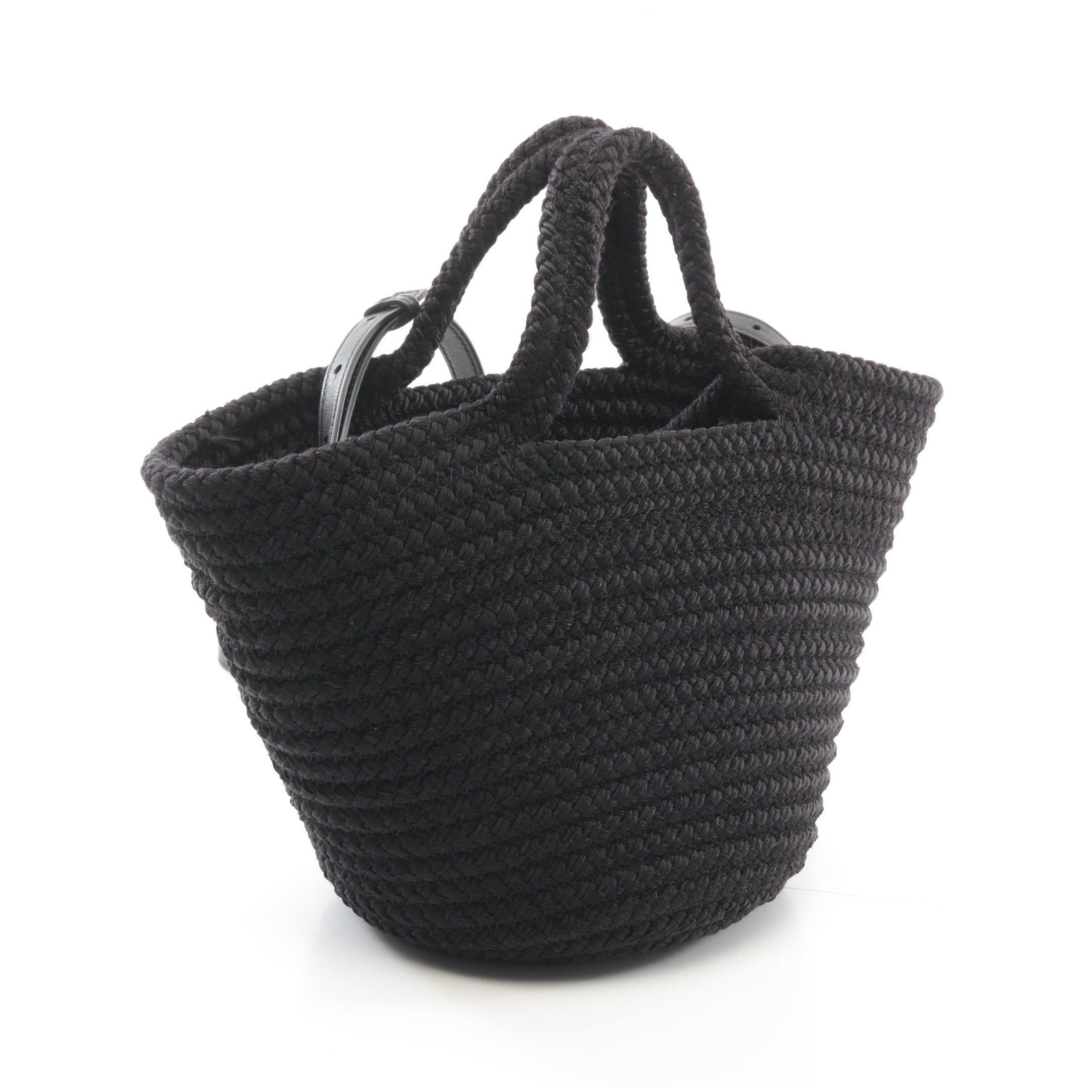 Balenciaga Balenciaga Ibiza Small Basket Bag Handbag Nylon Leather Black Size ONE SIZE - 2 Thumbnail