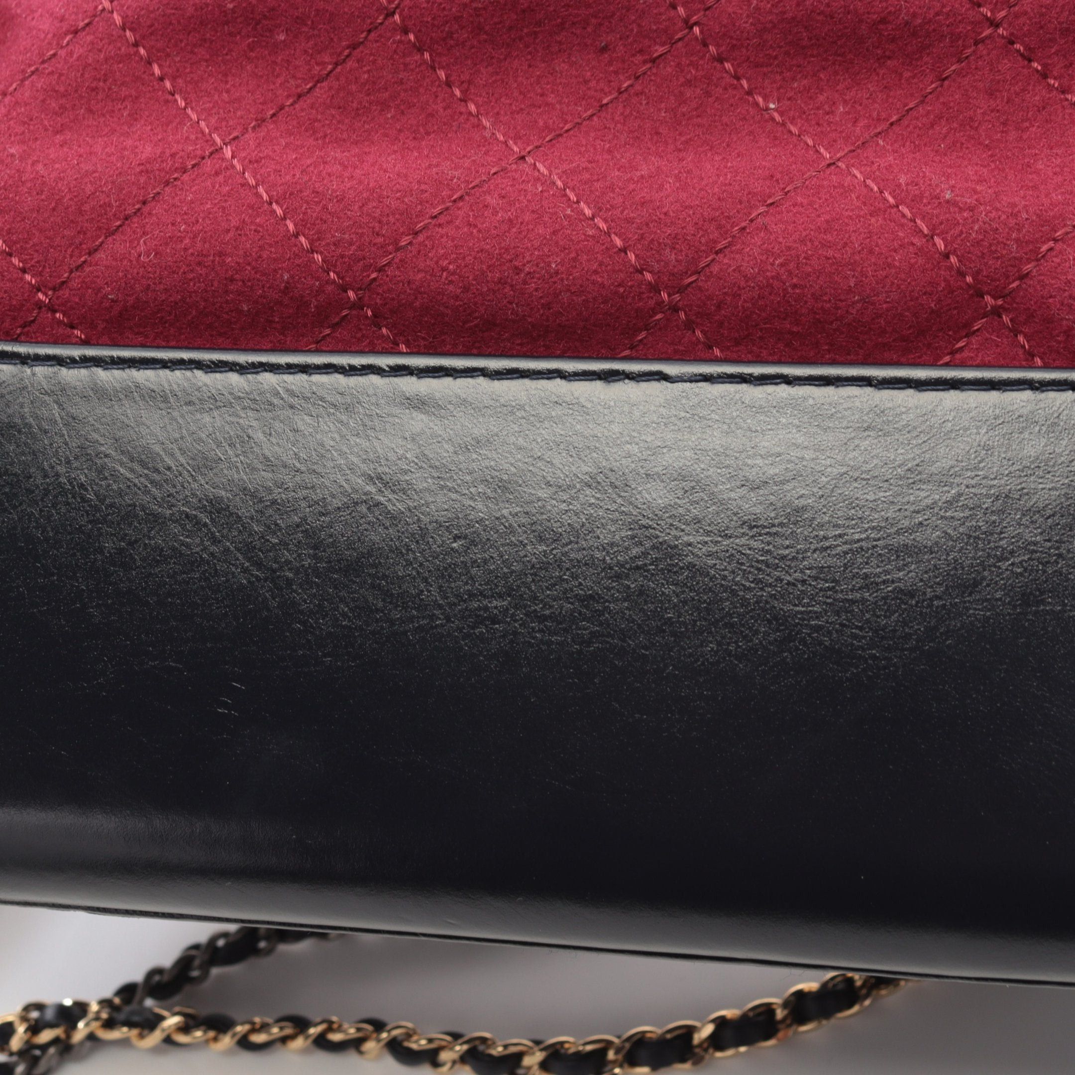Chanel Chanel Gabriel De Chanel Large Hobo Chain Shoulder Bag Wool Leather Pink Red Navy Multicolor Combination Metal Fittings Size ONE SIZE - 7 Thumbnail