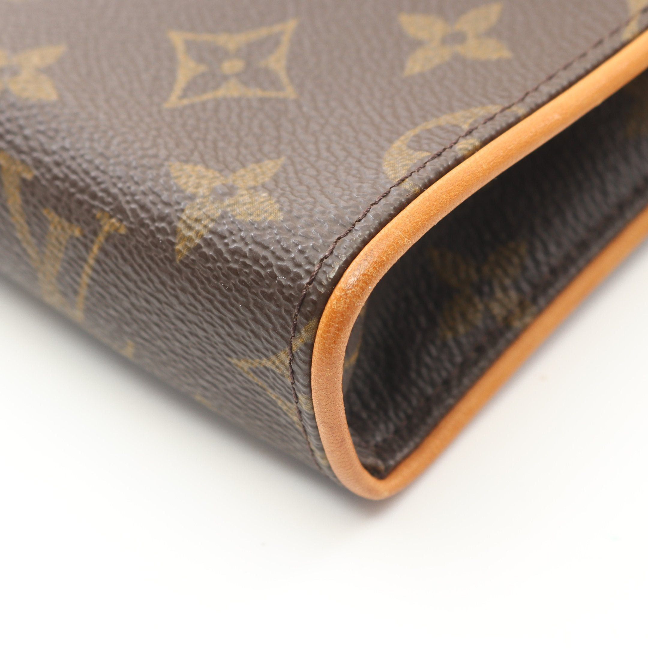 Louis Vuitton Louis Vuitton Pochette Florentine Monogram Body Bag Waist Leather Brown Size ONE SIZE - 8 Thumbnail
