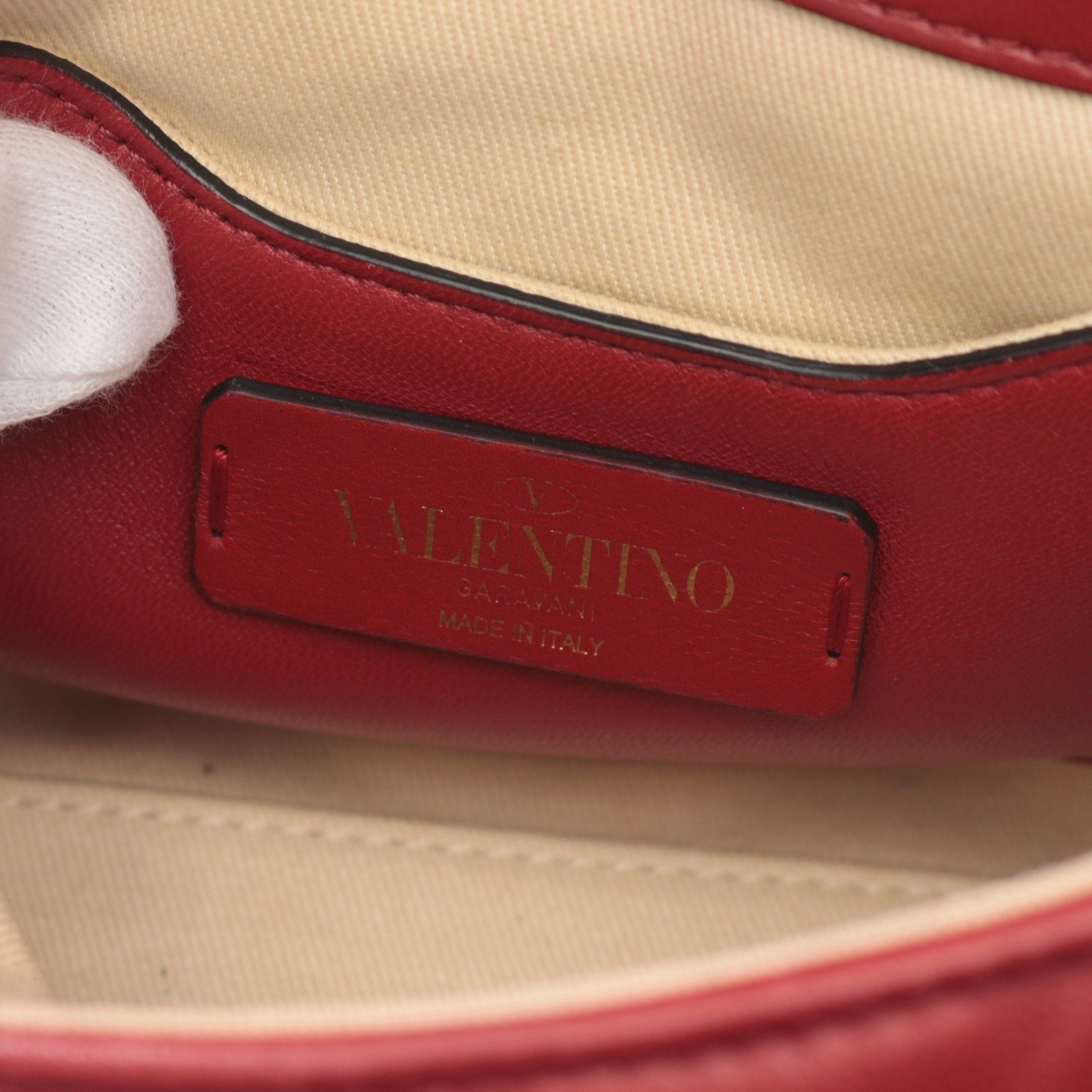 Valentino Valentino Rockstud Handbag Leather Burgundy Size ONE SIZE - 4 Thumbnail