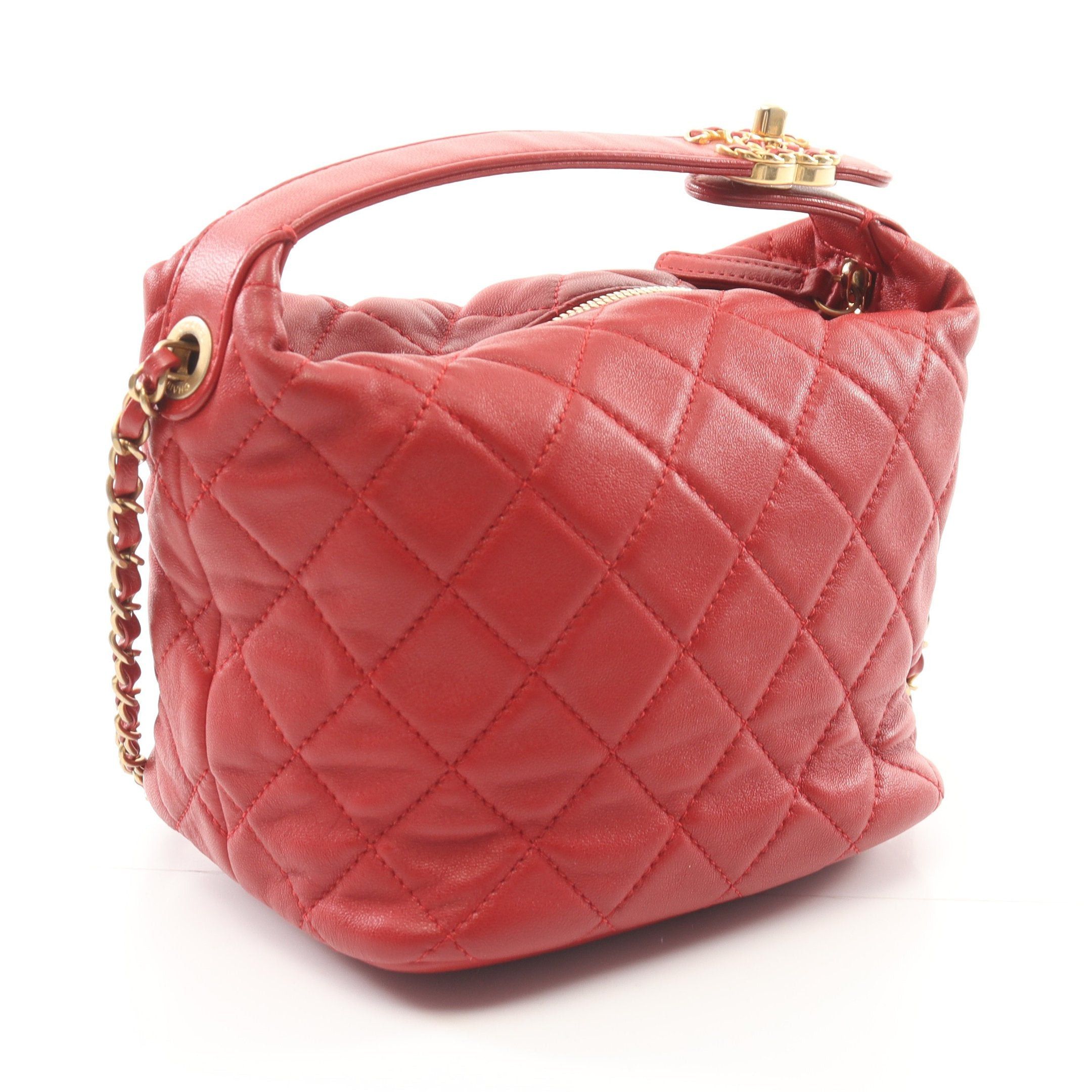 Chanel Chanel 19 Dizeneuf Matelasse Small Hobo Bag Chain Shoulder Lambskin Red Gold Hardware Size ONE SIZE - 2 Thumbnail