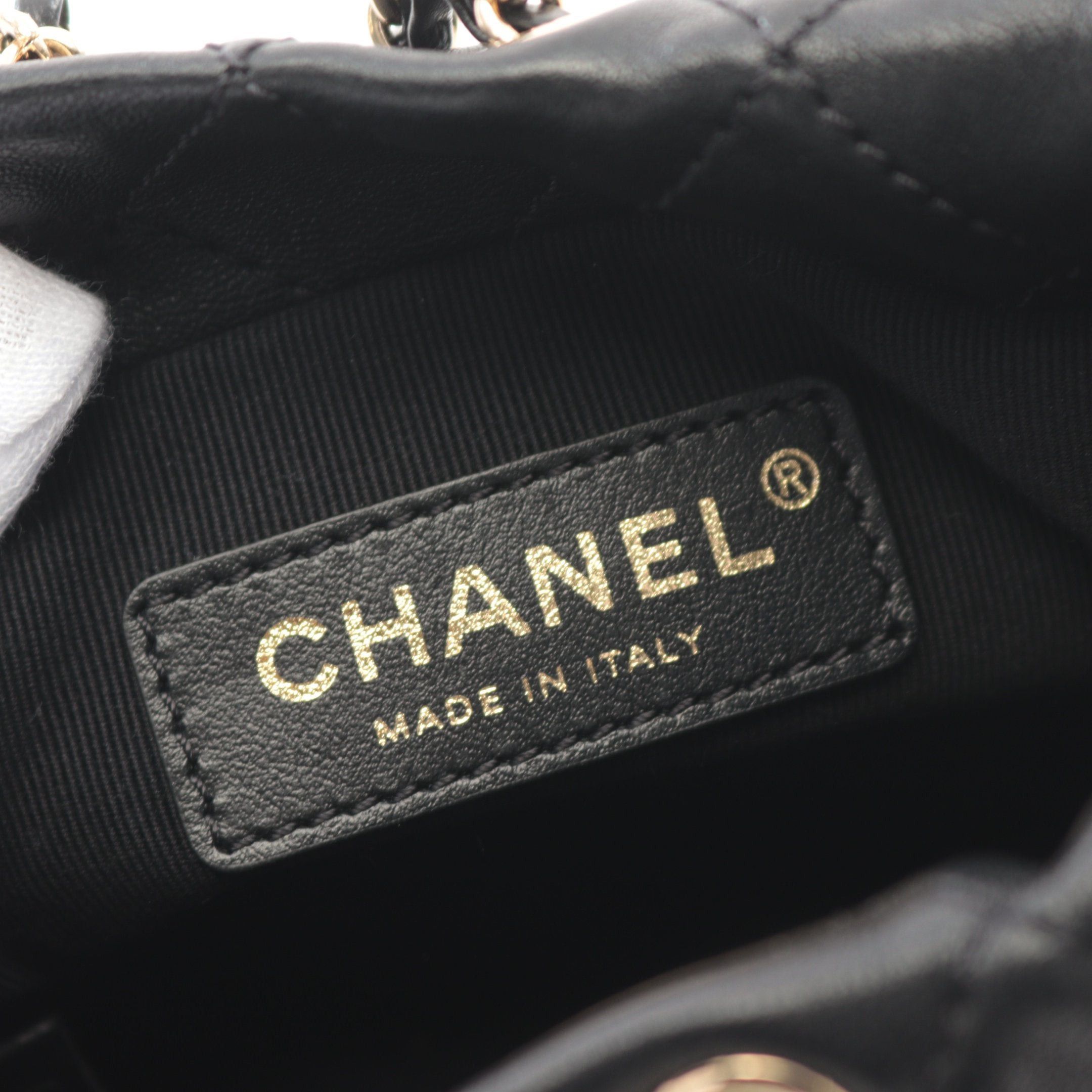 Chanel Chanel Coco Mark Chain Shoulder Bag Lambskin Fake Pearl Black Gold Hardware Purse Size ONE SIZE - 4 Thumbnail