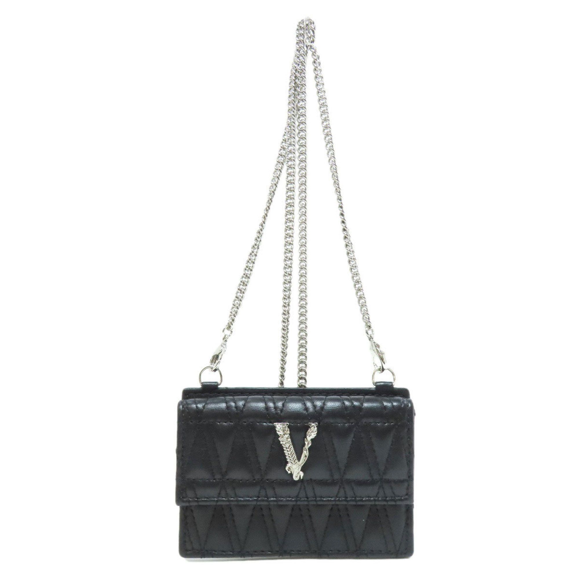 Versace Versace Business Card Holder/Card Case Leather Women's VERSACE Size ONE SIZE - 11 Thumbnail