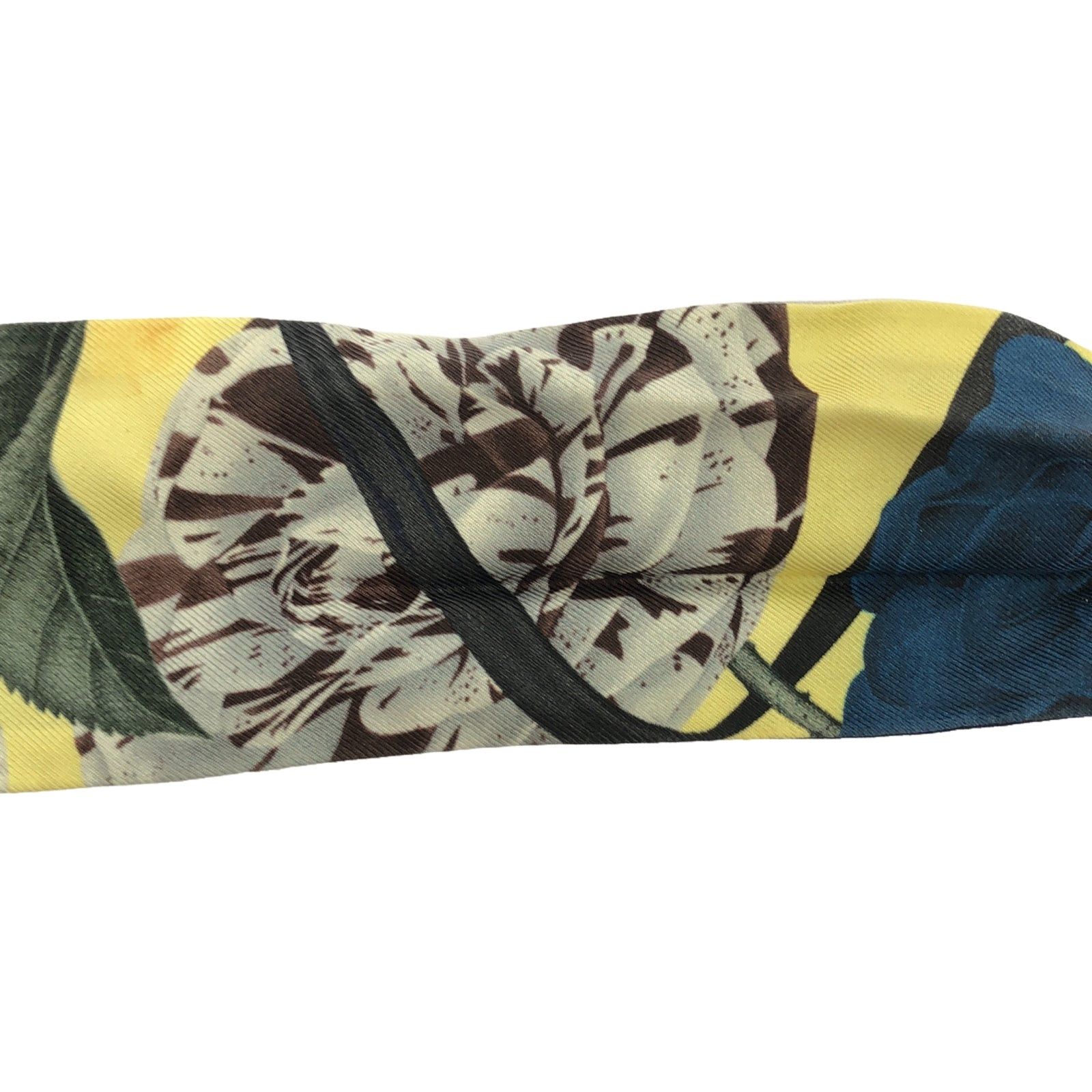 Dior Dior Mitzah Ribbon Scarf Silk Yellow Multicolor Size ONE SIZE - 5 Thumbnail