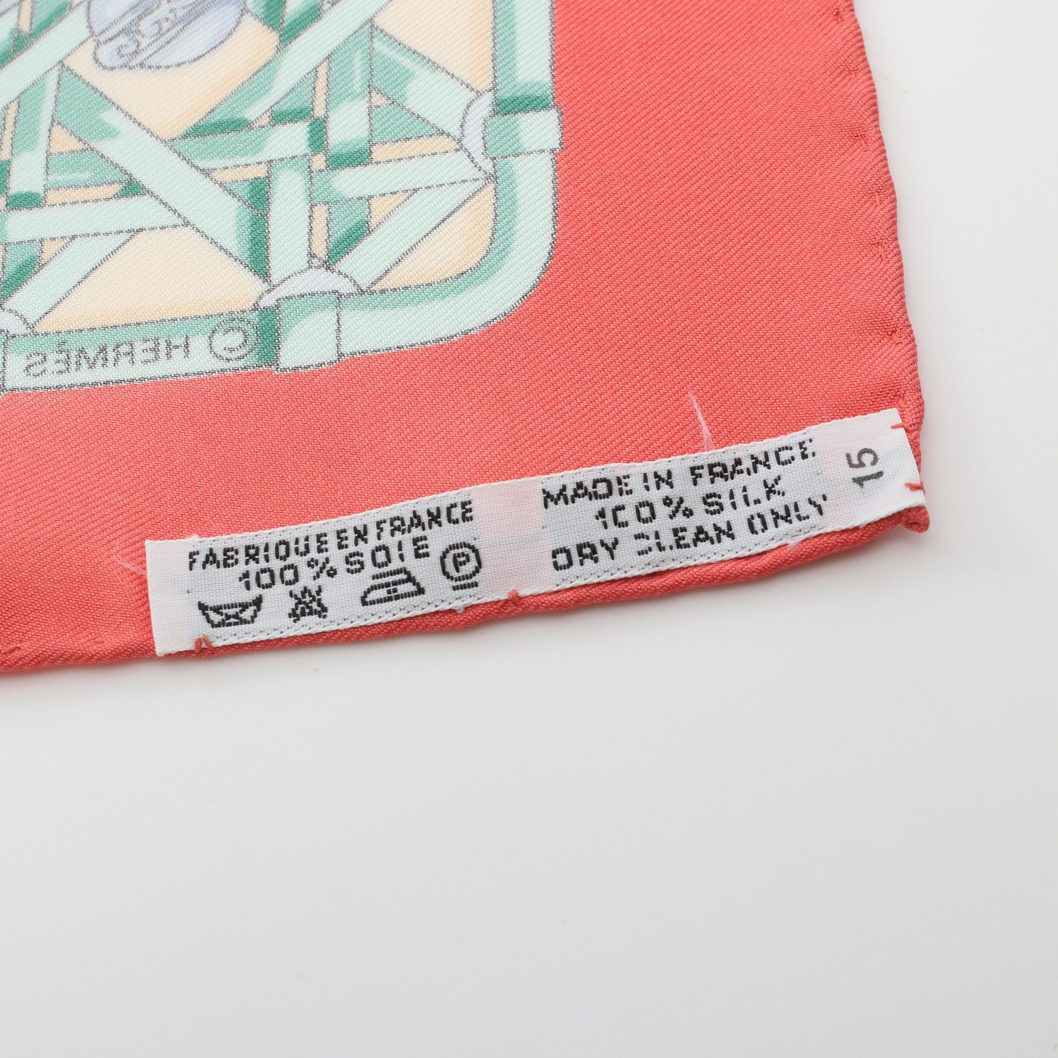 Hermes Hermes Carres 90 Feux De Route Scarf Silk Coral Pink Multicolor Size ONE SIZE - 3 Thumbnail