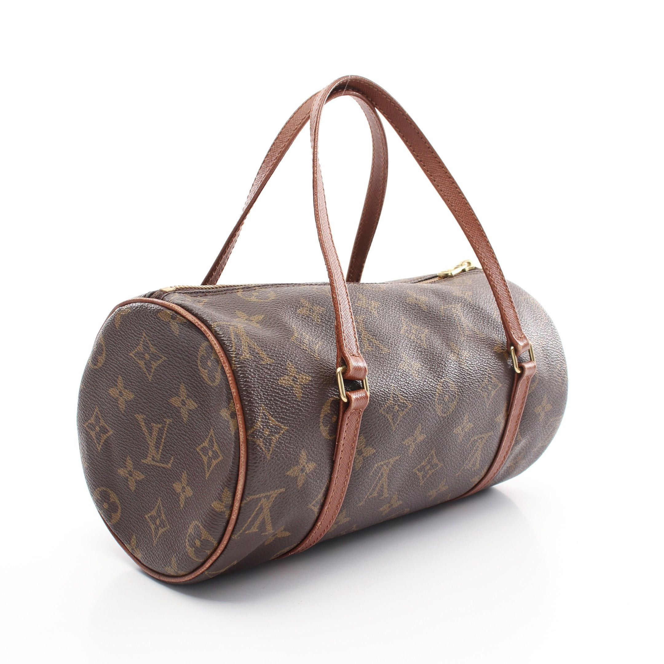 Louis Vuitton Papillon 26 Monogram Old Model Handbag Leather Brown