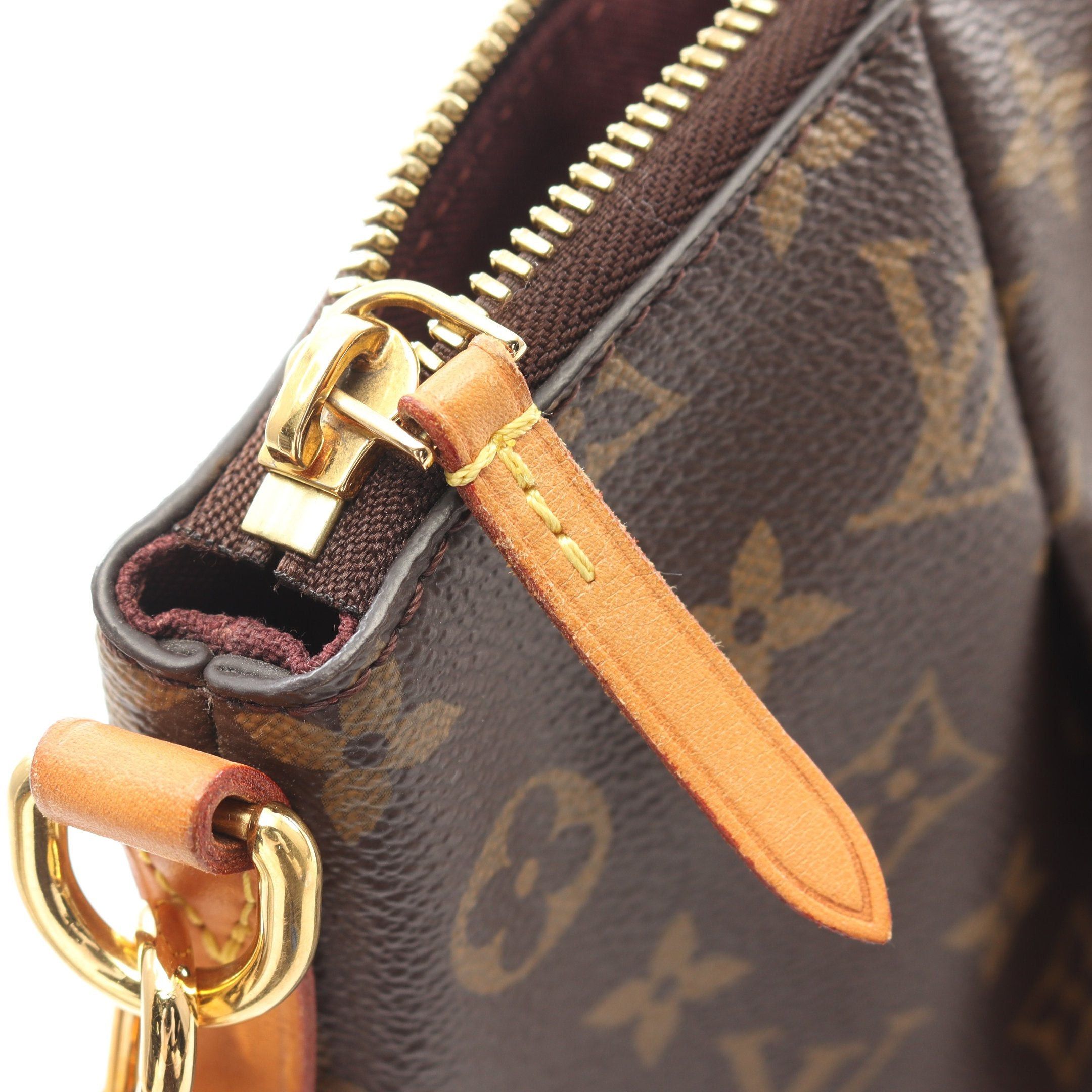 Louis Vuitton Louis Vuitton Turen Mm Monogram Handbag Leather Brown Size ONE SIZE - 7 Thumbnail