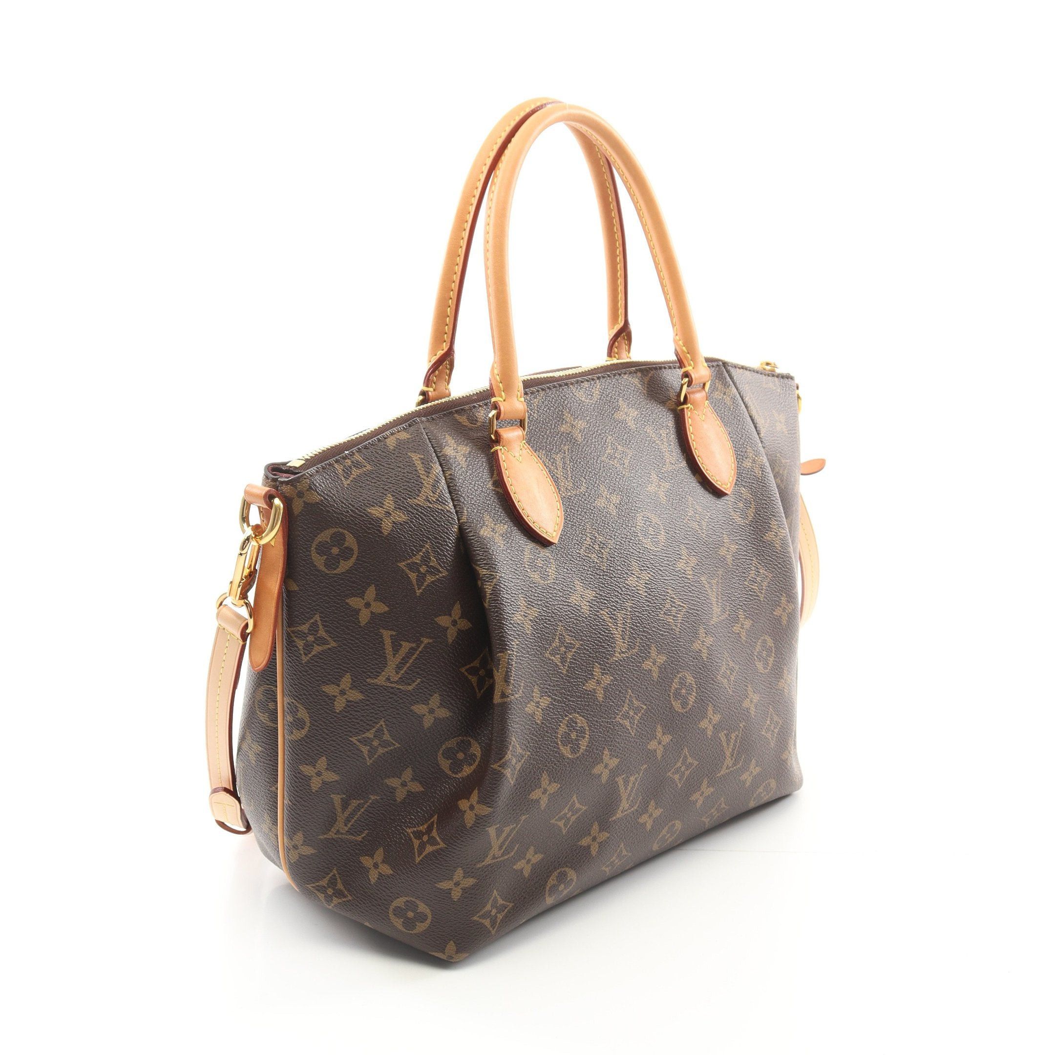 Louis Vuitton Louis Vuitton Turen Mm Monogram Handbag Leather Brown Size ONE SIZE - 2 Thumbnail