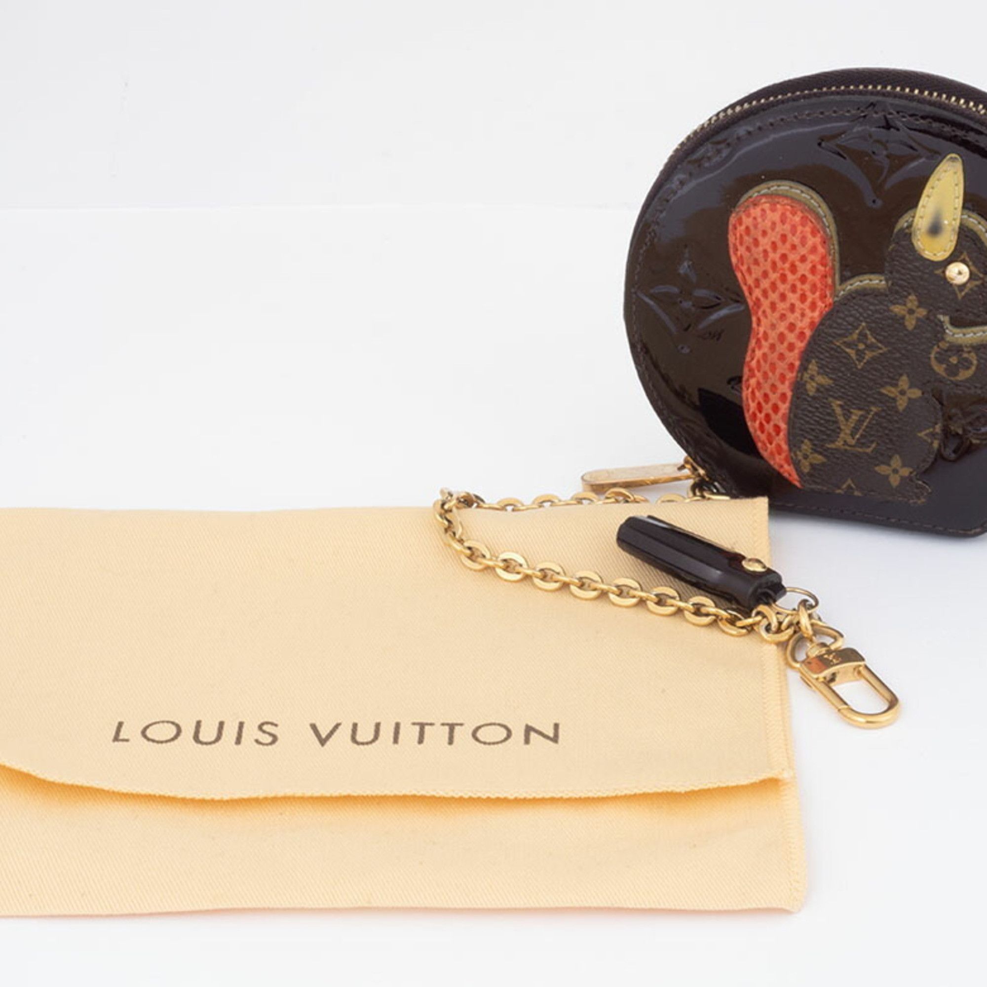 Louis Vuitton Louis Vuitton Portemonnay Ecreuil Coin Case Purse Amaranth M91386 Women's Monogram Vernis LOUIS VUITTON Size ONE SIZE - 10 Thumbnail
