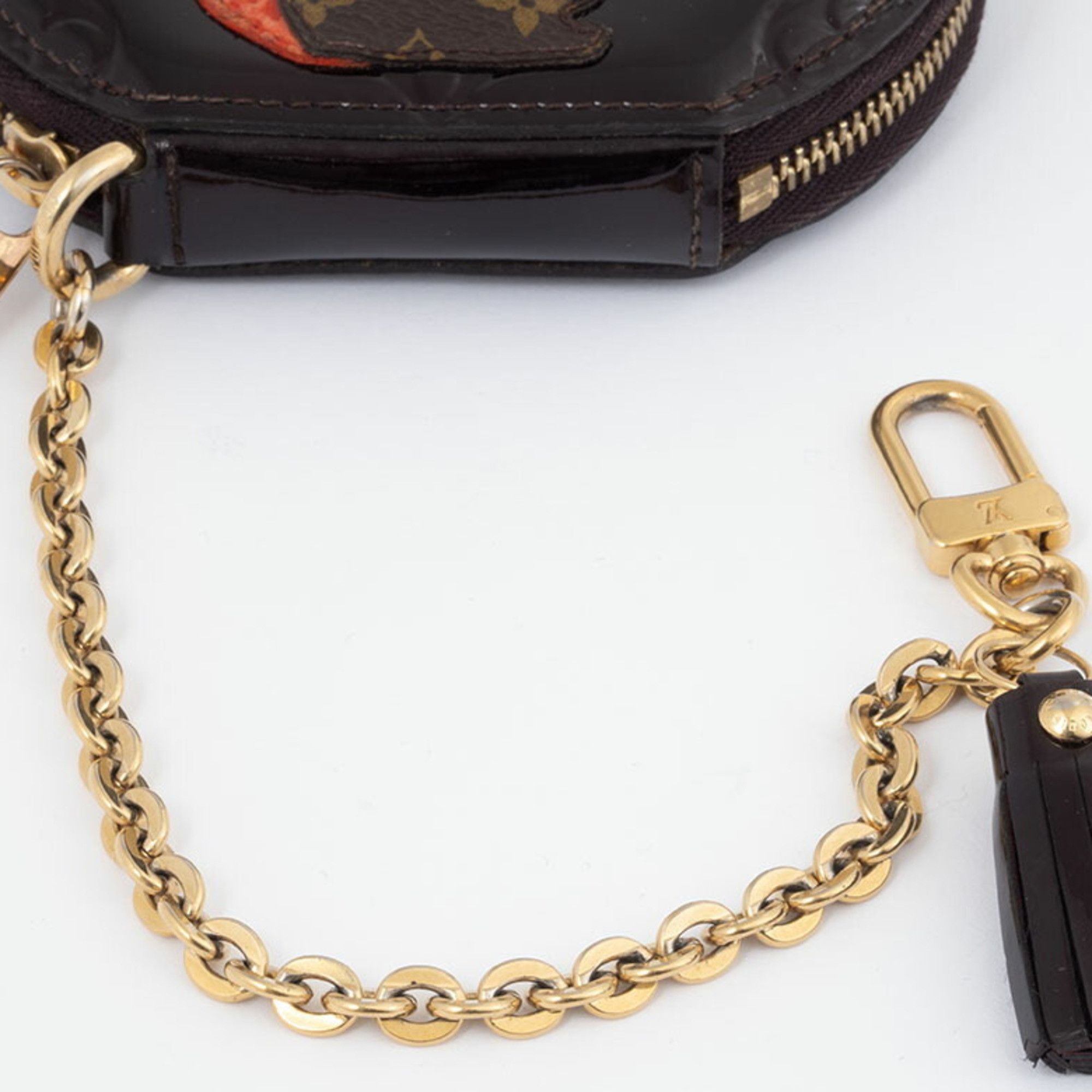 Louis Vuitton Louis Vuitton Portemonnay Ecreuil Coin Case Purse Amaranth M91386 Women's Monogram Vernis LOUIS VUITTON Size ONE SIZE - 5 Thumbnail