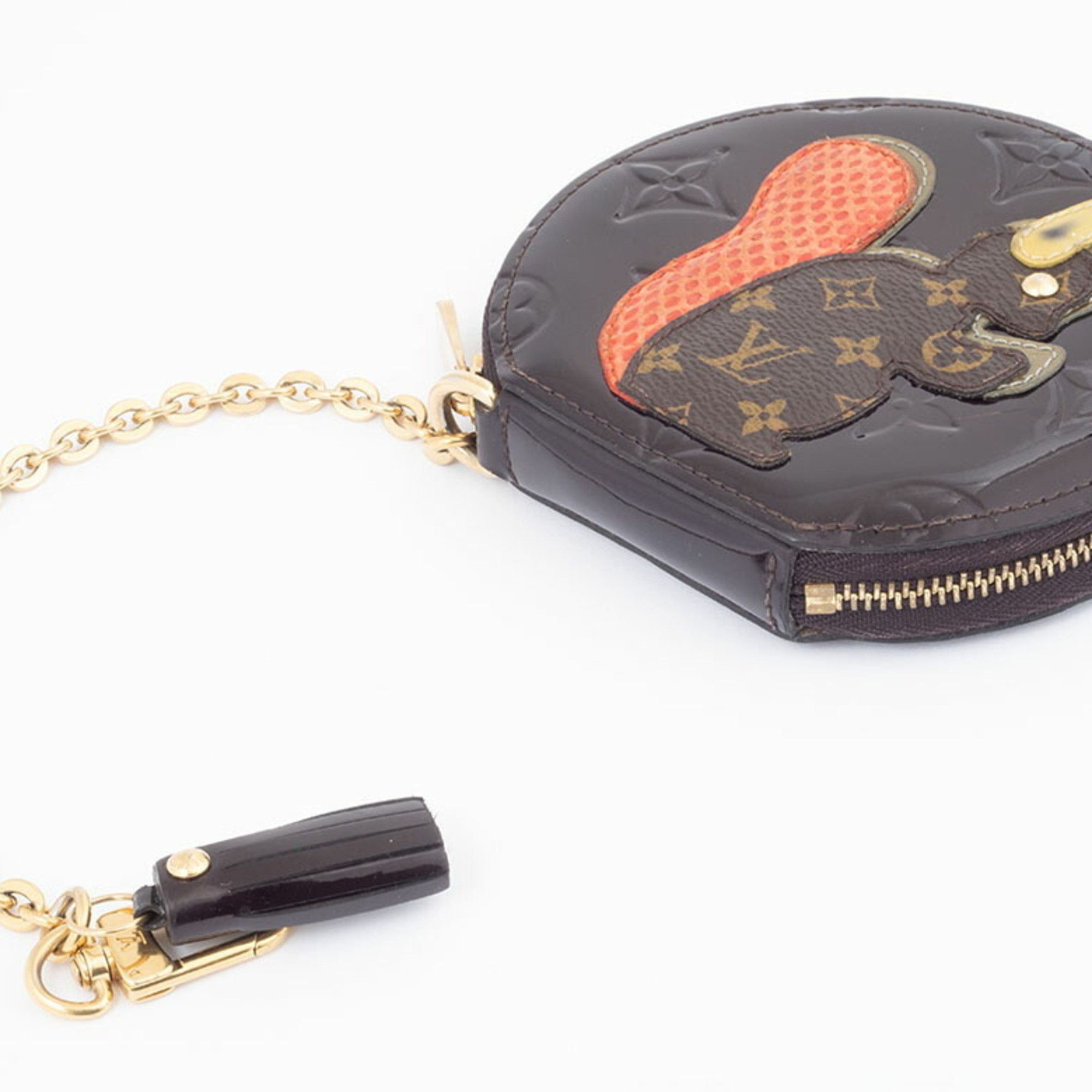 Louis Vuitton Louis Vuitton Portemonnay Ecreuil Coin Case Purse Amaranth M91386 Women's Monogram Vernis LOUIS VUITTON Size ONE SIZE - 4 Thumbnail