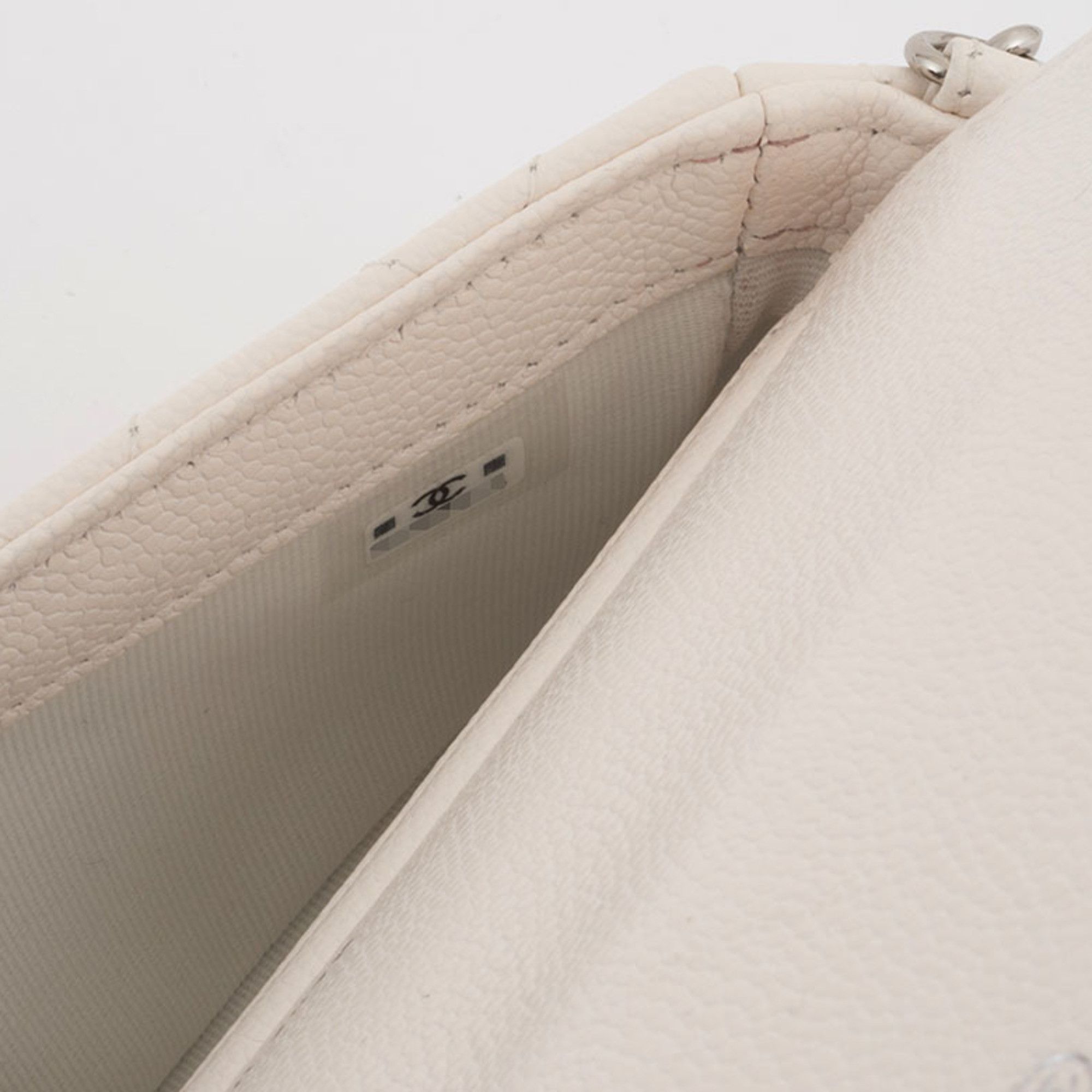 Chanel Chanel Matelasse Flap Phone Case Shoulder Bag White Women's Caviar Skin CHANEL Size ONE SIZE - 7 Thumbnail
