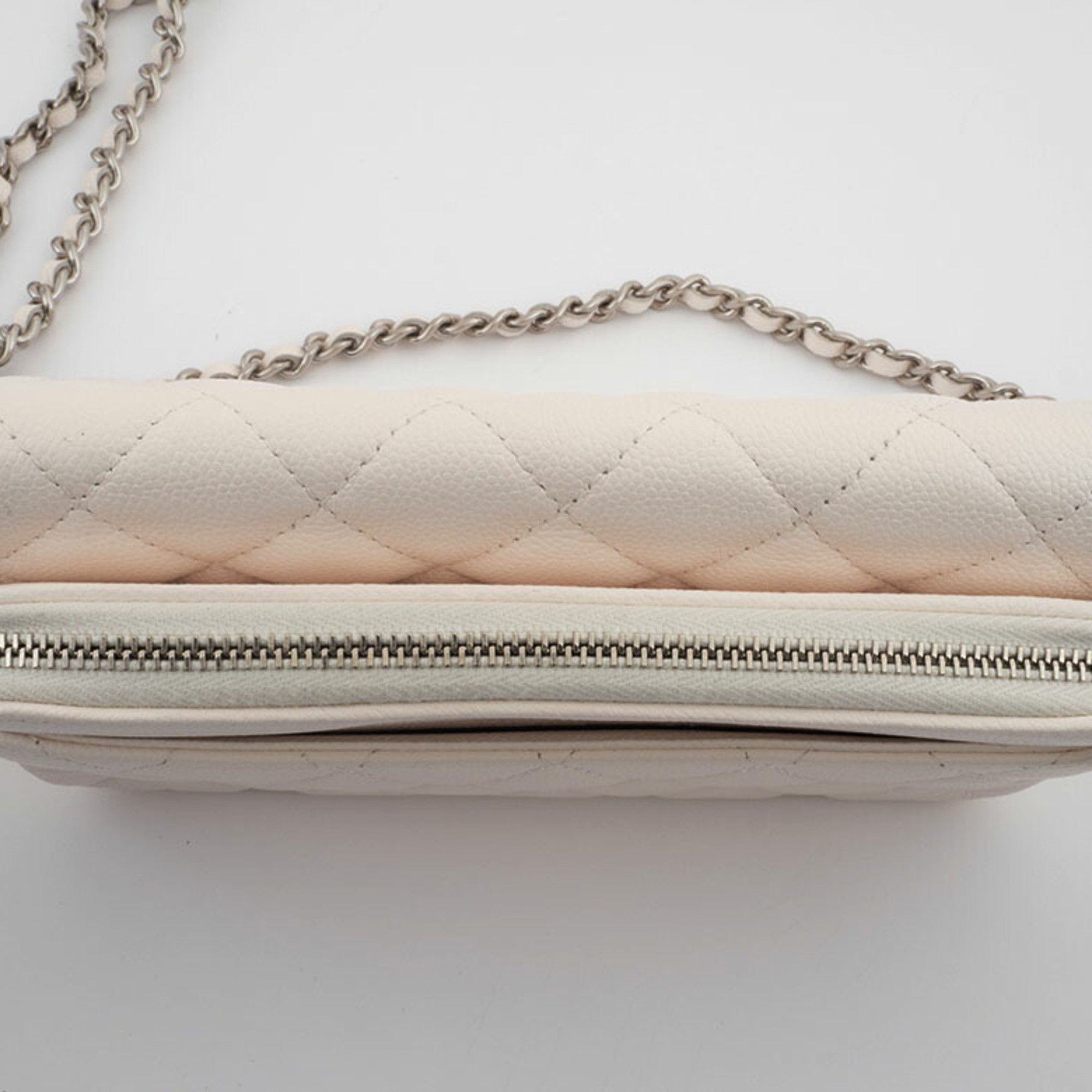 Chanel Chanel Matelasse Flap Phone Case Shoulder Bag White Women's Caviar Skin CHANEL Size ONE SIZE - 12 Thumbnail