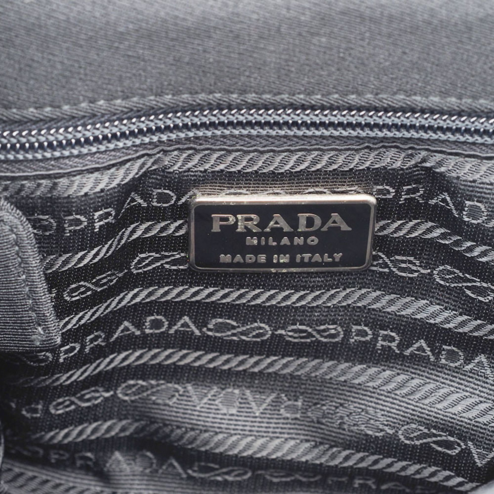 Prada Prada Plastic Chain Flap Shoulder Bag Black B6436 Women's Canvas PRADA Size ONE SIZE - 8 Thumbnail